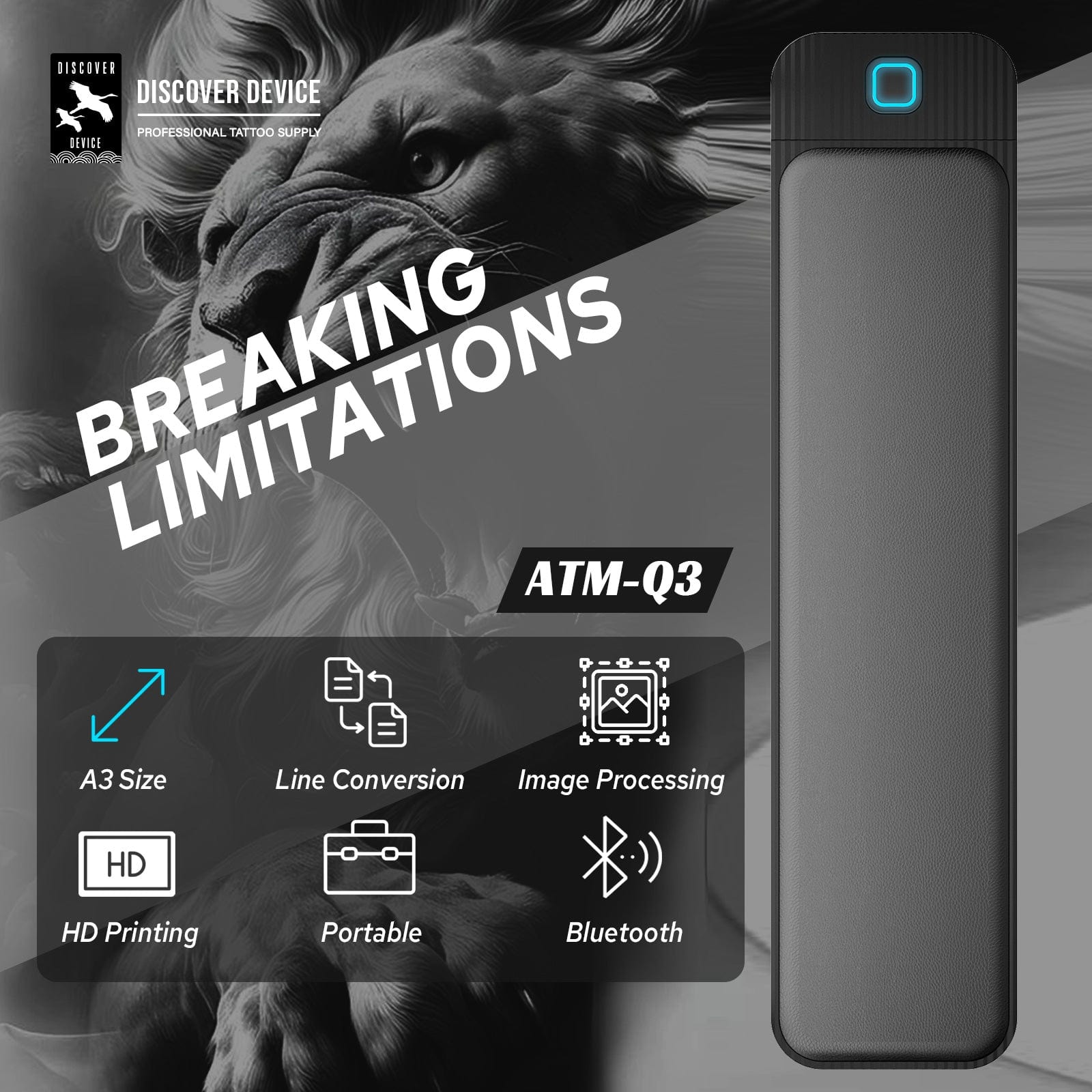 Premium Tattoo Printer Bluetooth Thermal Printer ATM-Q3