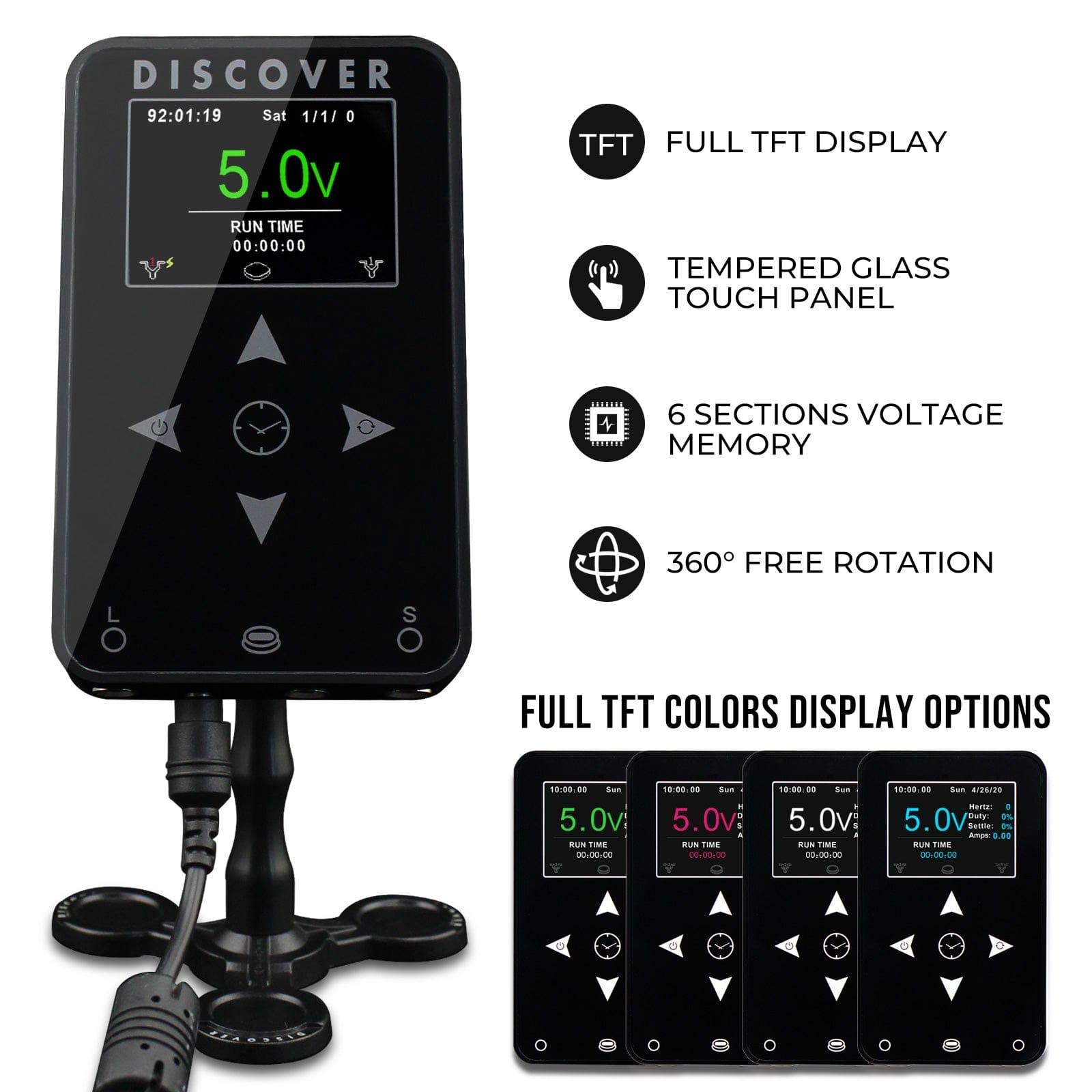 DISCOVER DEVICE® TFT Touch Tattoo Power Supply 1188