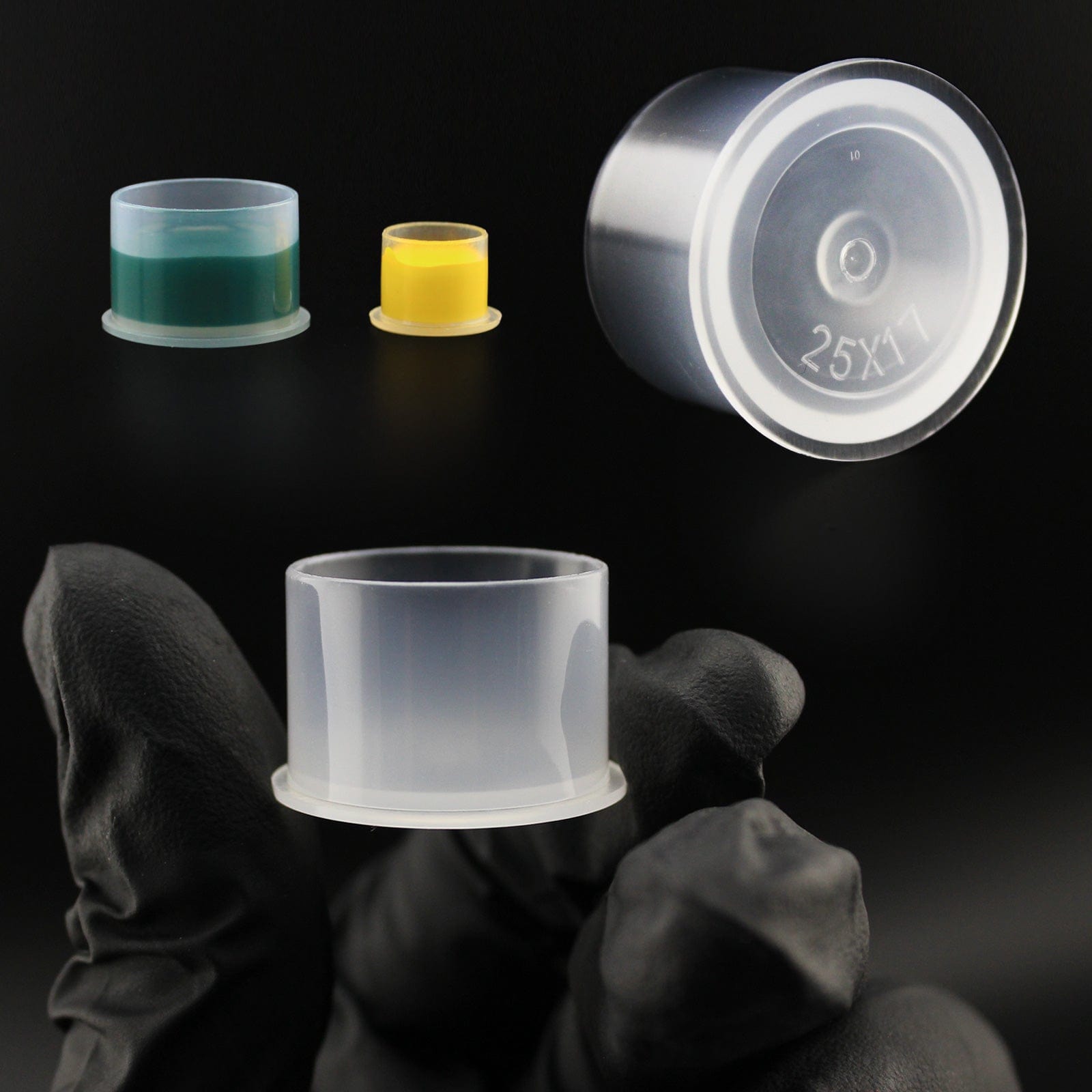 Tattoo Ink Caps with Base Full Size #10 #11 #13 #14 #17 #20 #25 1000PCS/Bag