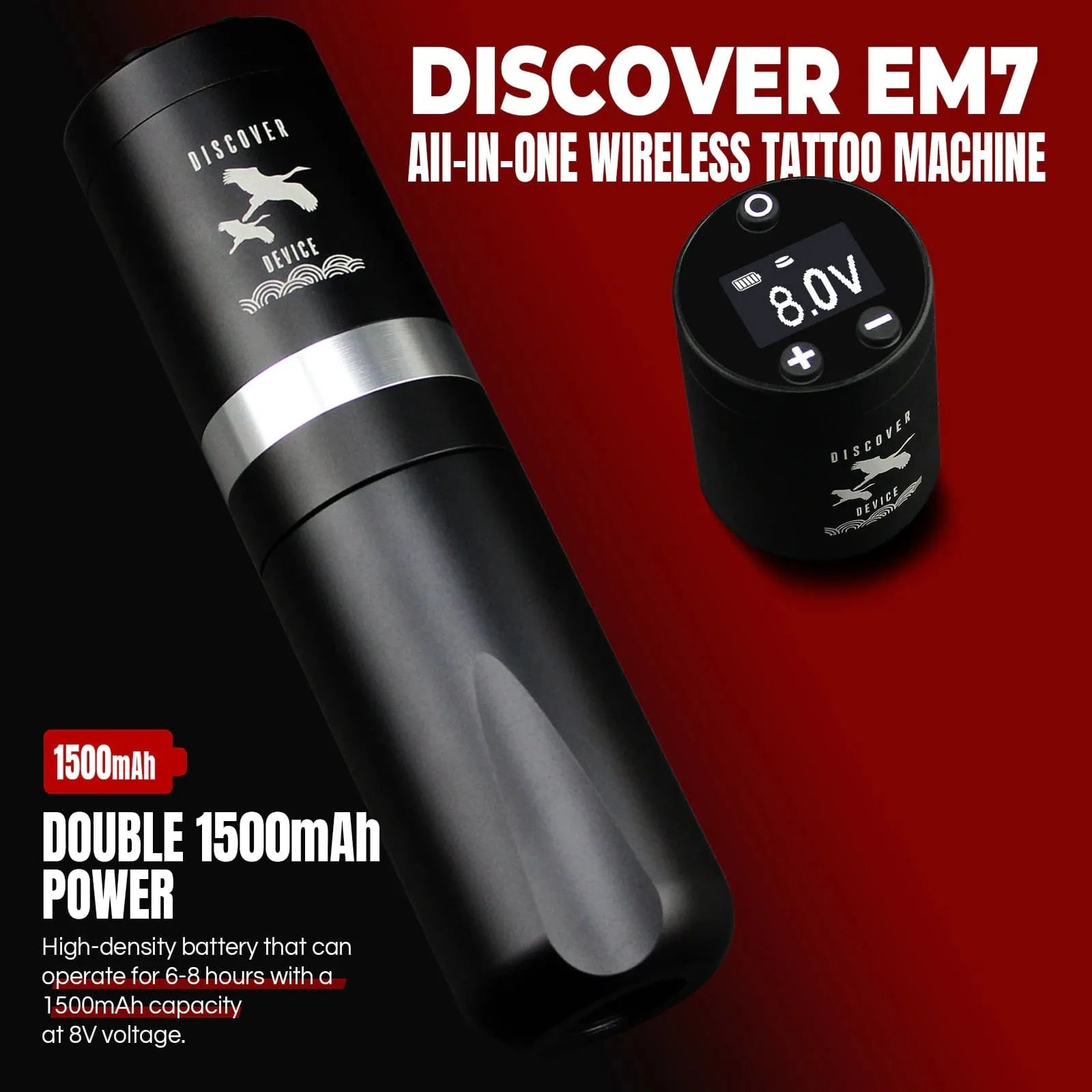 DISCOVER DEVICE All In One Unlimited Rotary Tattoo Machine 4.0/3.5mm Stroke EM7