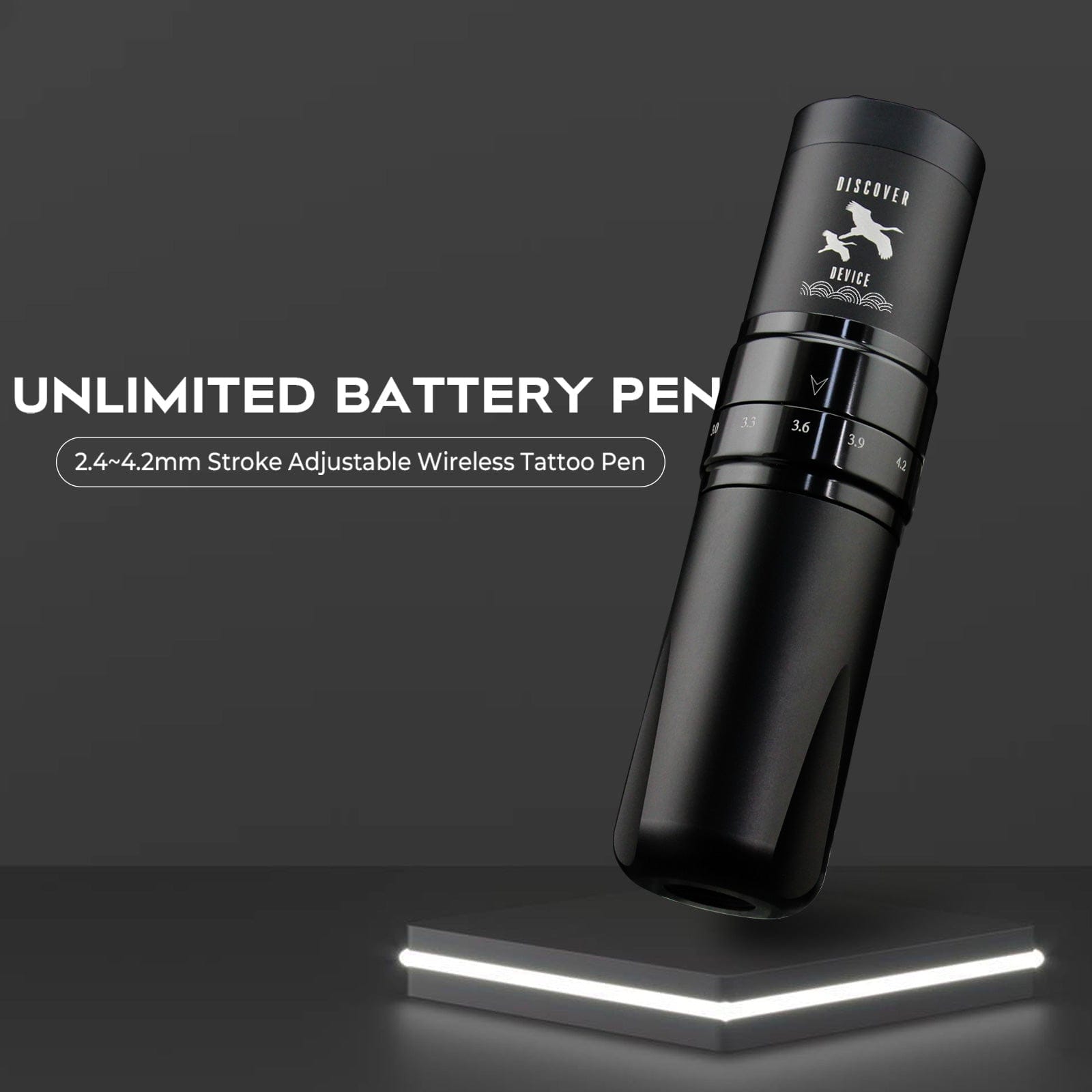 DISCOVER DEVICE Adjustable Stroke 2.4~4.2mm Wireless Tattoo Pen DF7