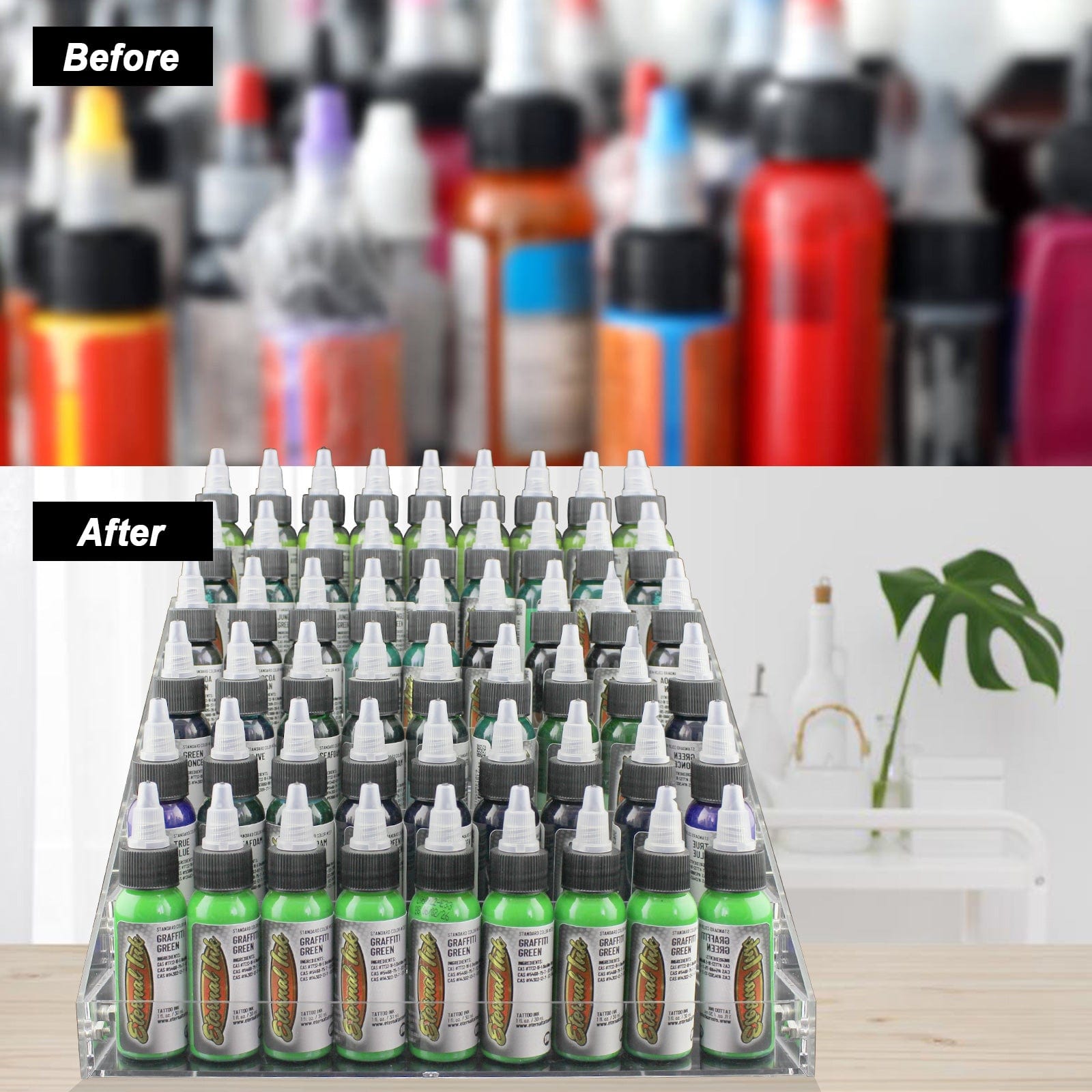 Acrylic 6 Tier Tattoo Ink Holder Display Stand