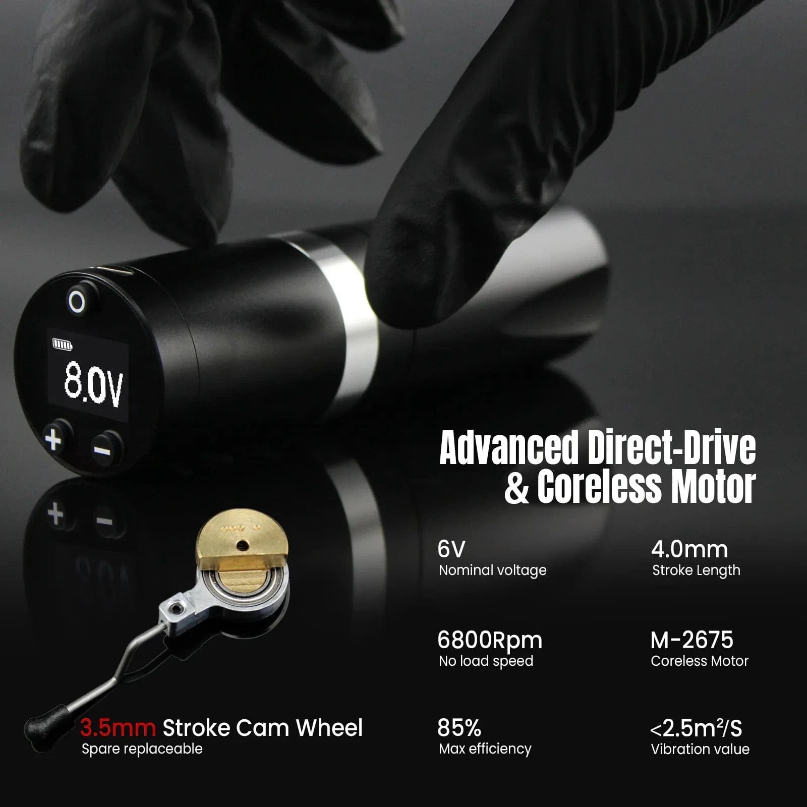 DISCOVER DEVICE All In One Unlimited Rotary Tattoo Machine 4.0/3.5mm Stroke EM7