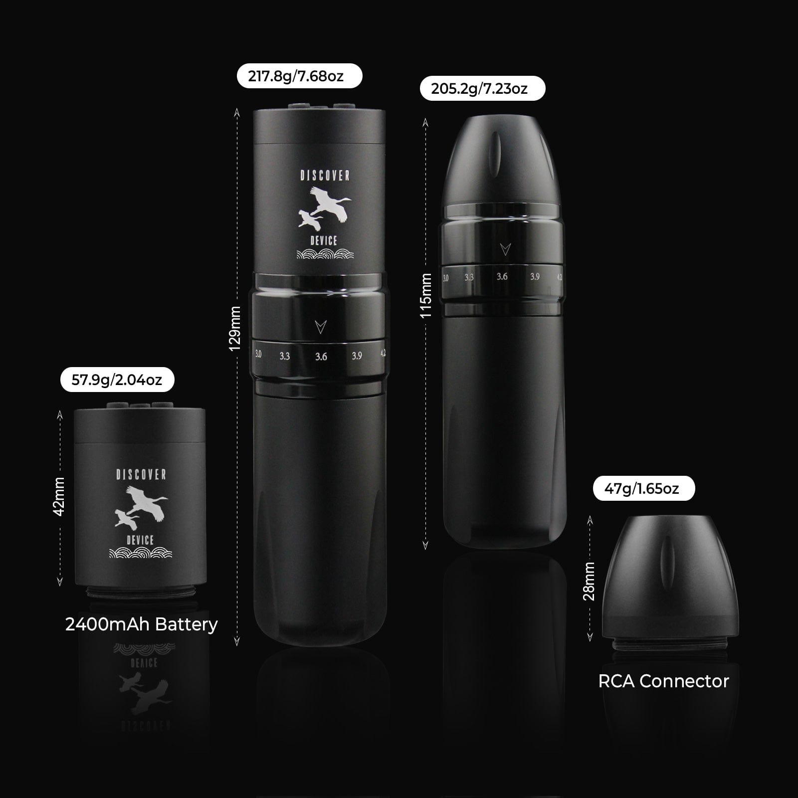 DISCOVER DEVICE Adjustable Stroke 2.4~4.2mm Wireless Tattoo Pen DF7