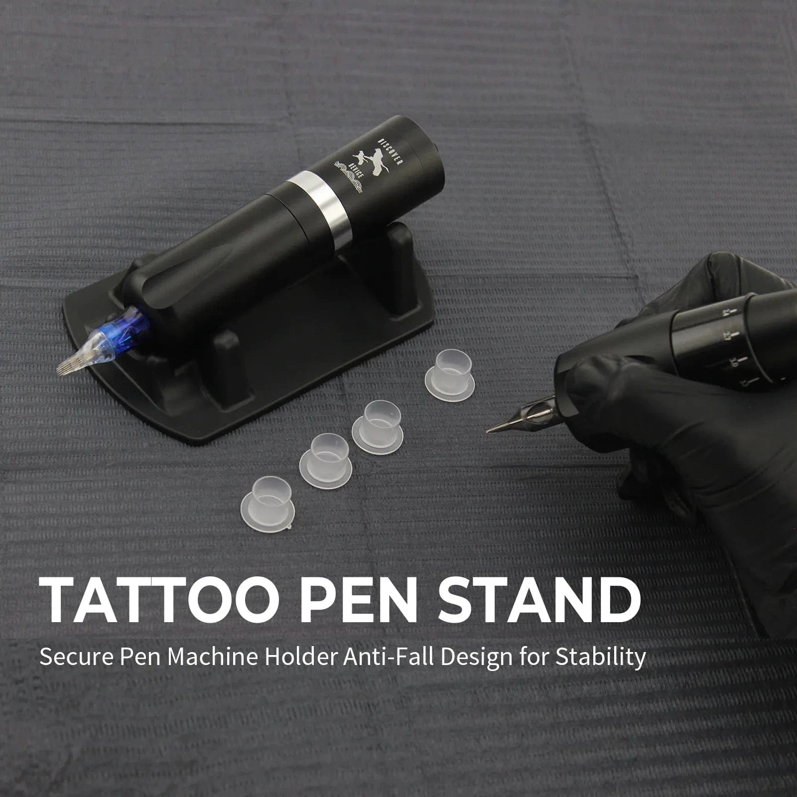 Tattoo Machine Stand 2 Pack–Soft Rubber Tattoo Pen Holder