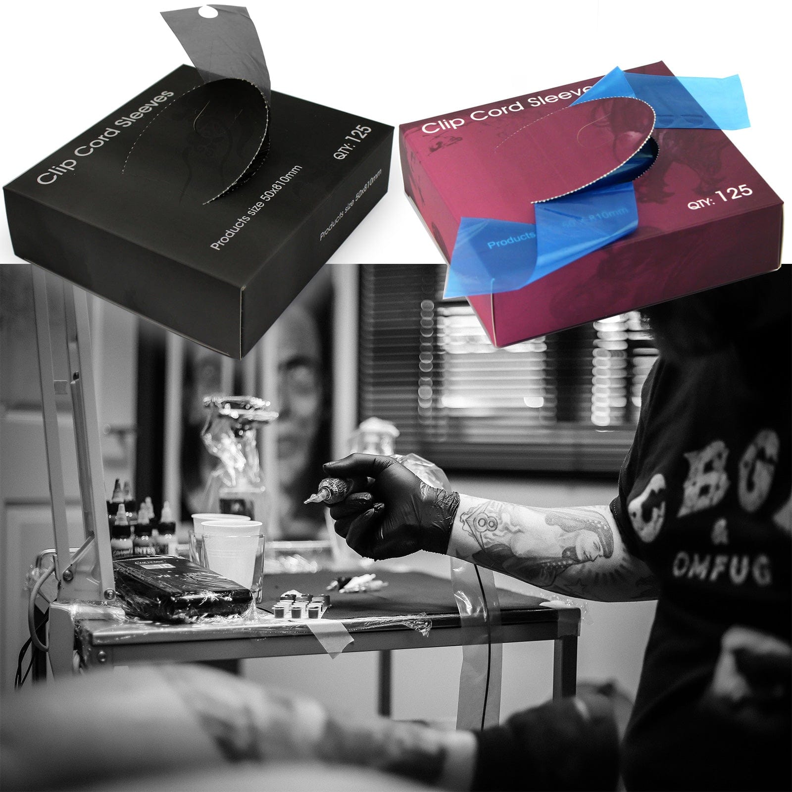 Denergy® Tattoo Clip Cord Covers - 125pcs/Box