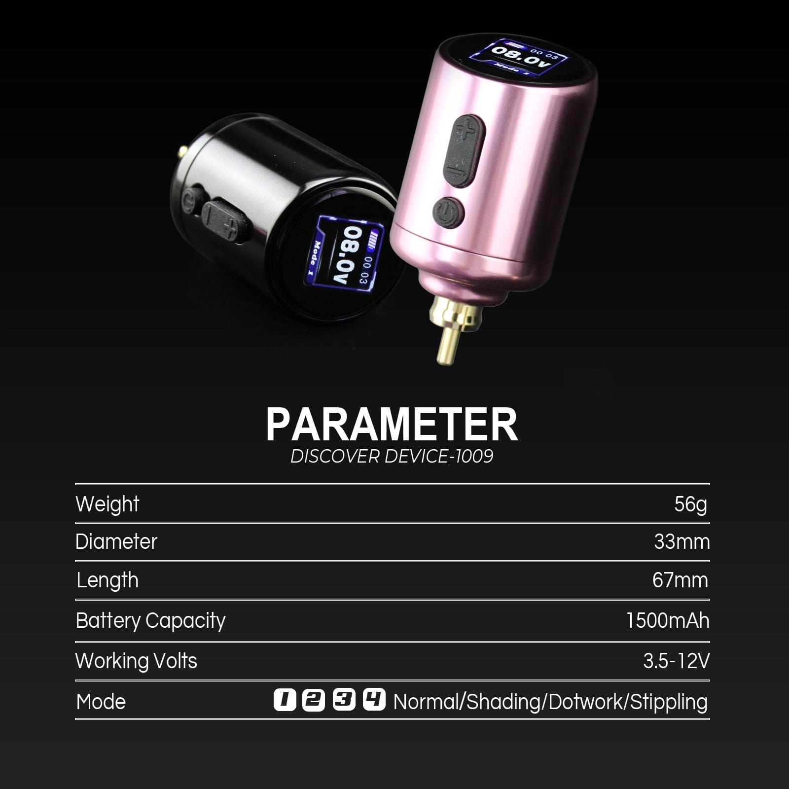 Tattoo Battery Pack RCA, High-Purity Cobalt Polymer Tattoo Power Supply