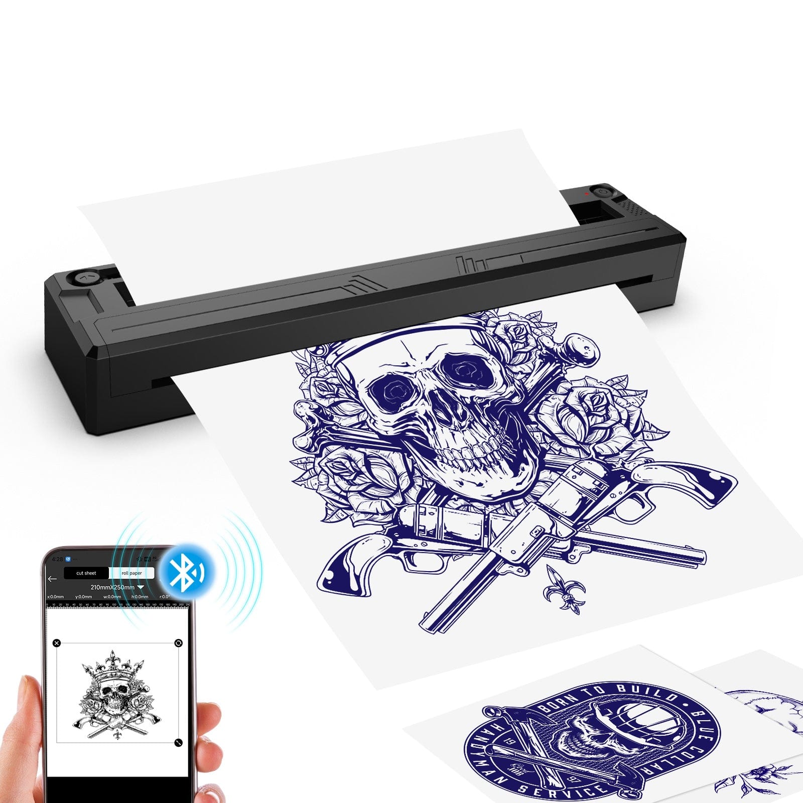 Tattoo Stencil Printer Wireless Bluetooth Thermal Printer M8