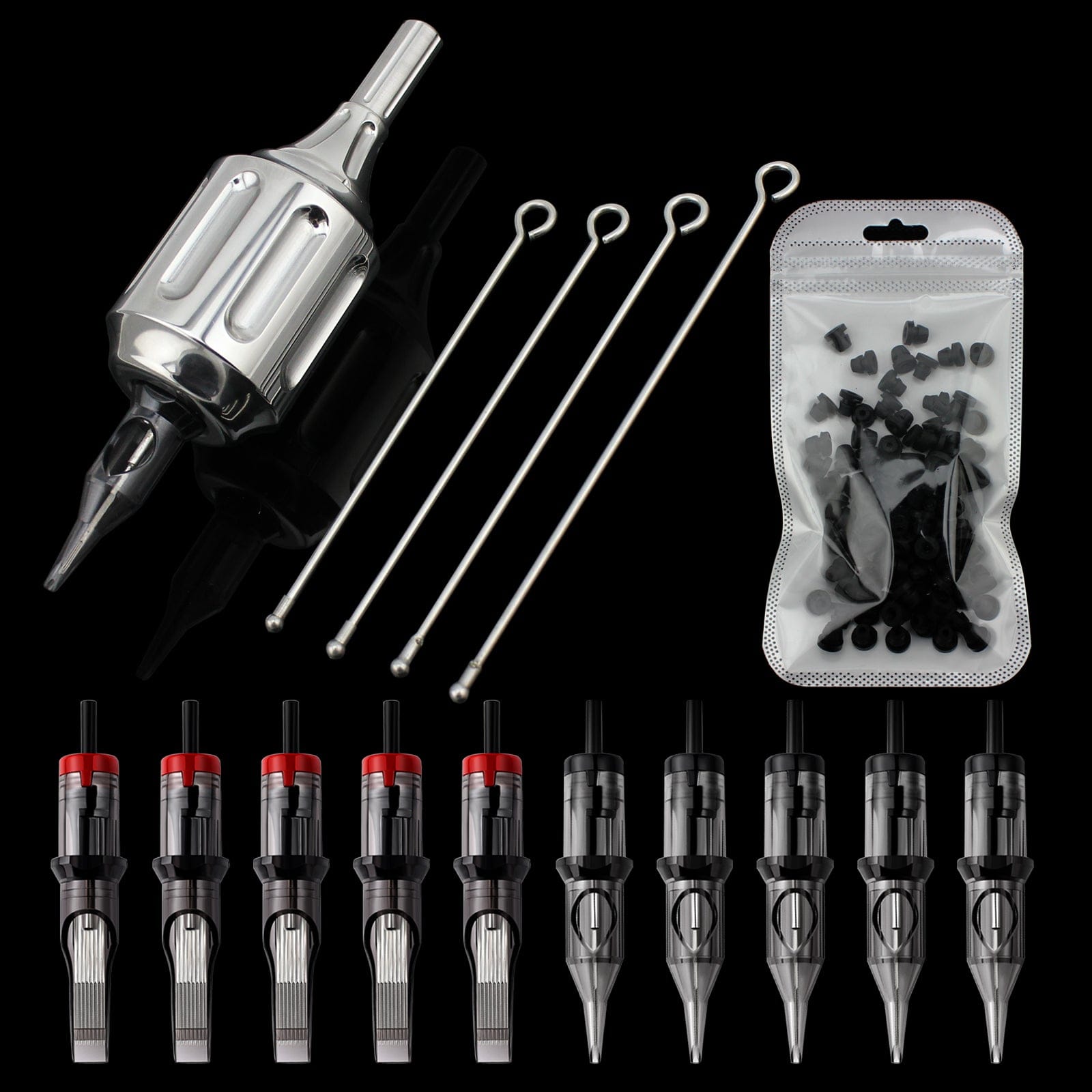 DISCOVER DEVICE® Heavy Stainless Steel Tattoo Cartridge Grip Kit