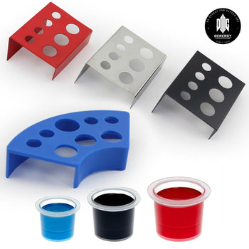 Tattoo Ink Cup Holder Stand Stainless Steel 5 PCS