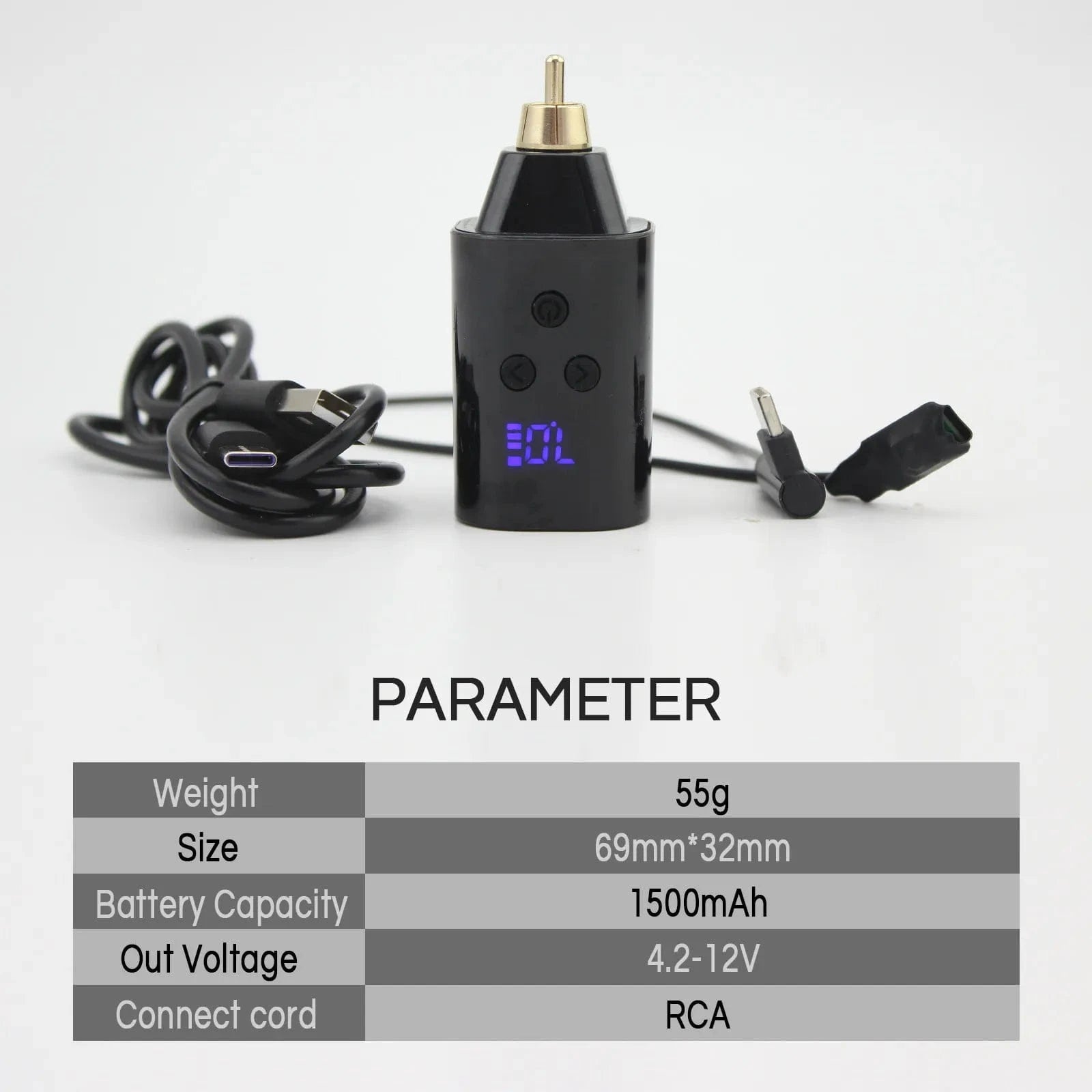 DISCOVER DEVICE® Wireless Tattoo Battery RCA / DC