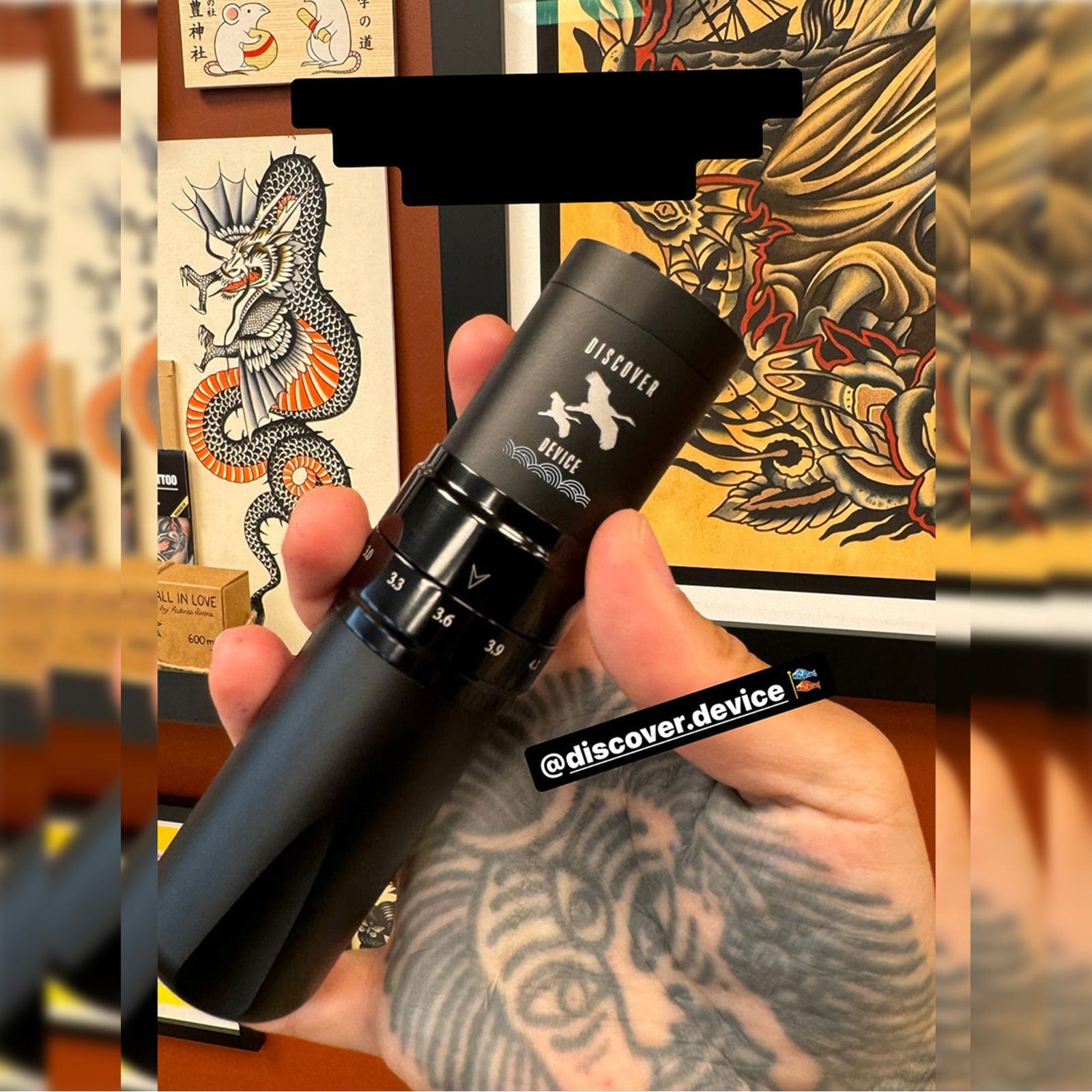 DISCOVER DEVICE Adjustable Stroke 2.4~4.2mm Wireless Tattoo Pen DF7