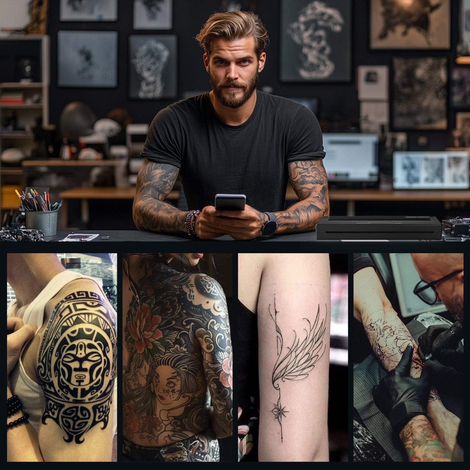 Tattoo Stencil Printer Wireless Bluetooth Thermal Printer M8