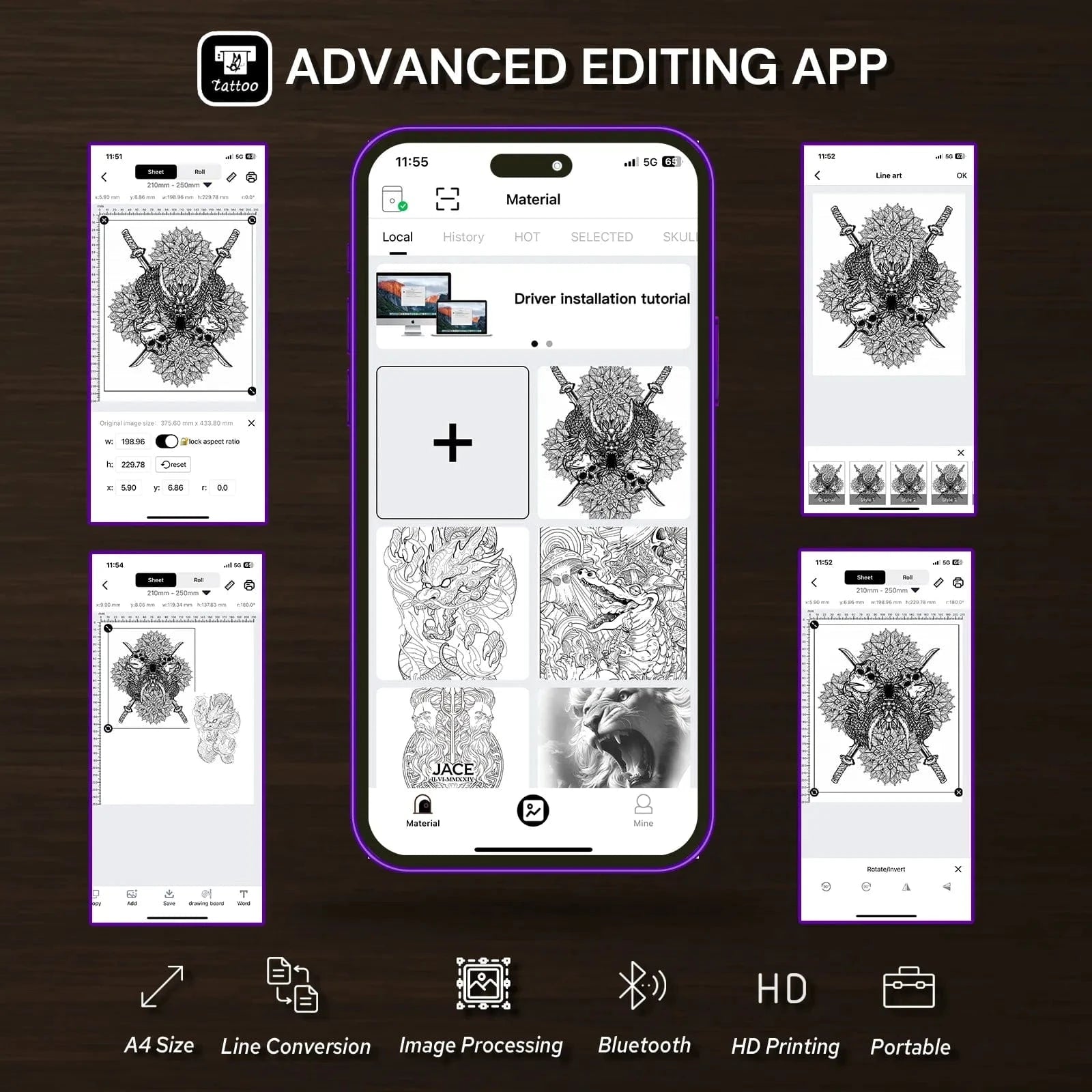 Tattoo Stencil Printer - Aspiration Wireless Printer with Smart App