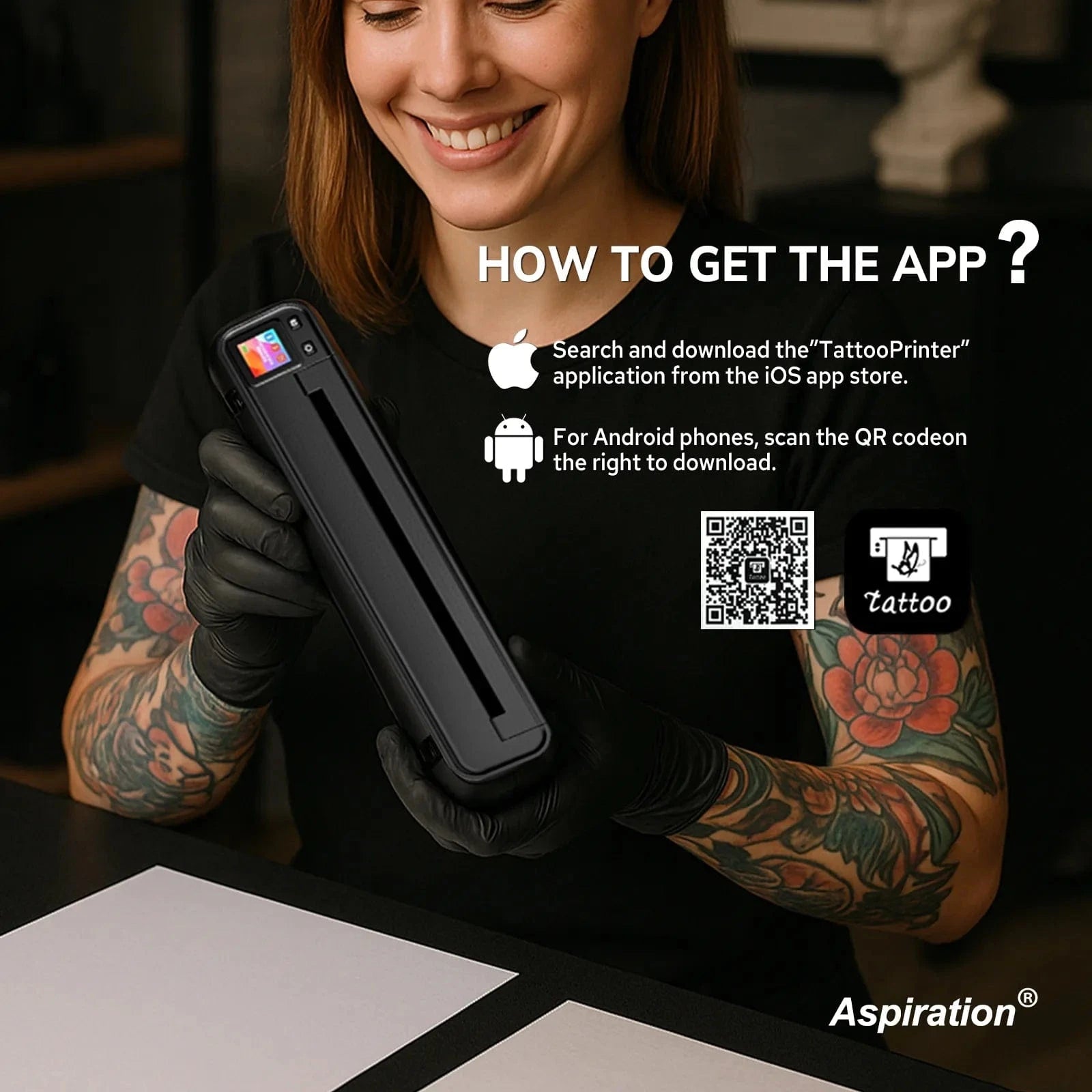 Tattoo Stencil Printer - Aspiration Wireless Printer with Smart App