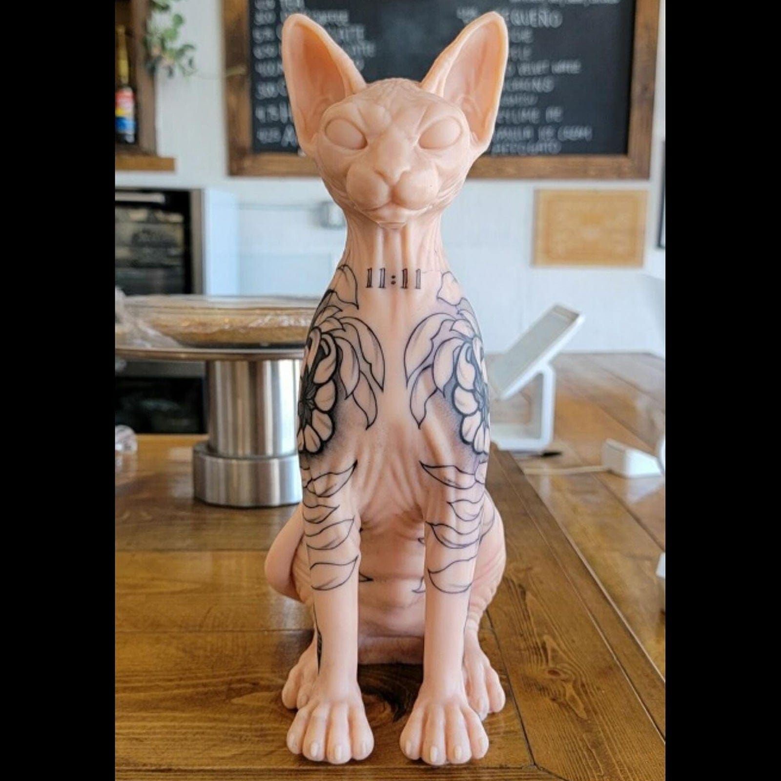 Tattooable Sphynx Cat Model Silicone Naked Cat