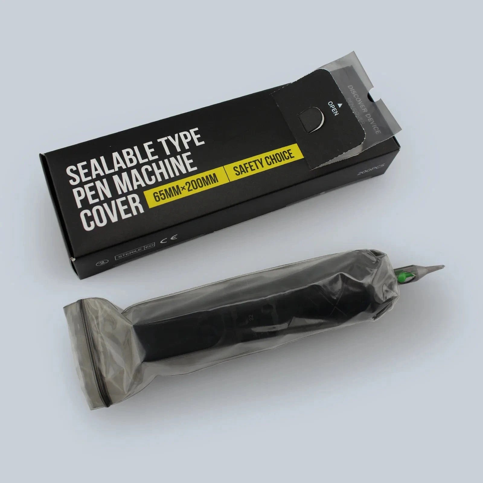 Sealable Tattoo Pen Covers Large,200pcs/Box 2.5''x 7.8''