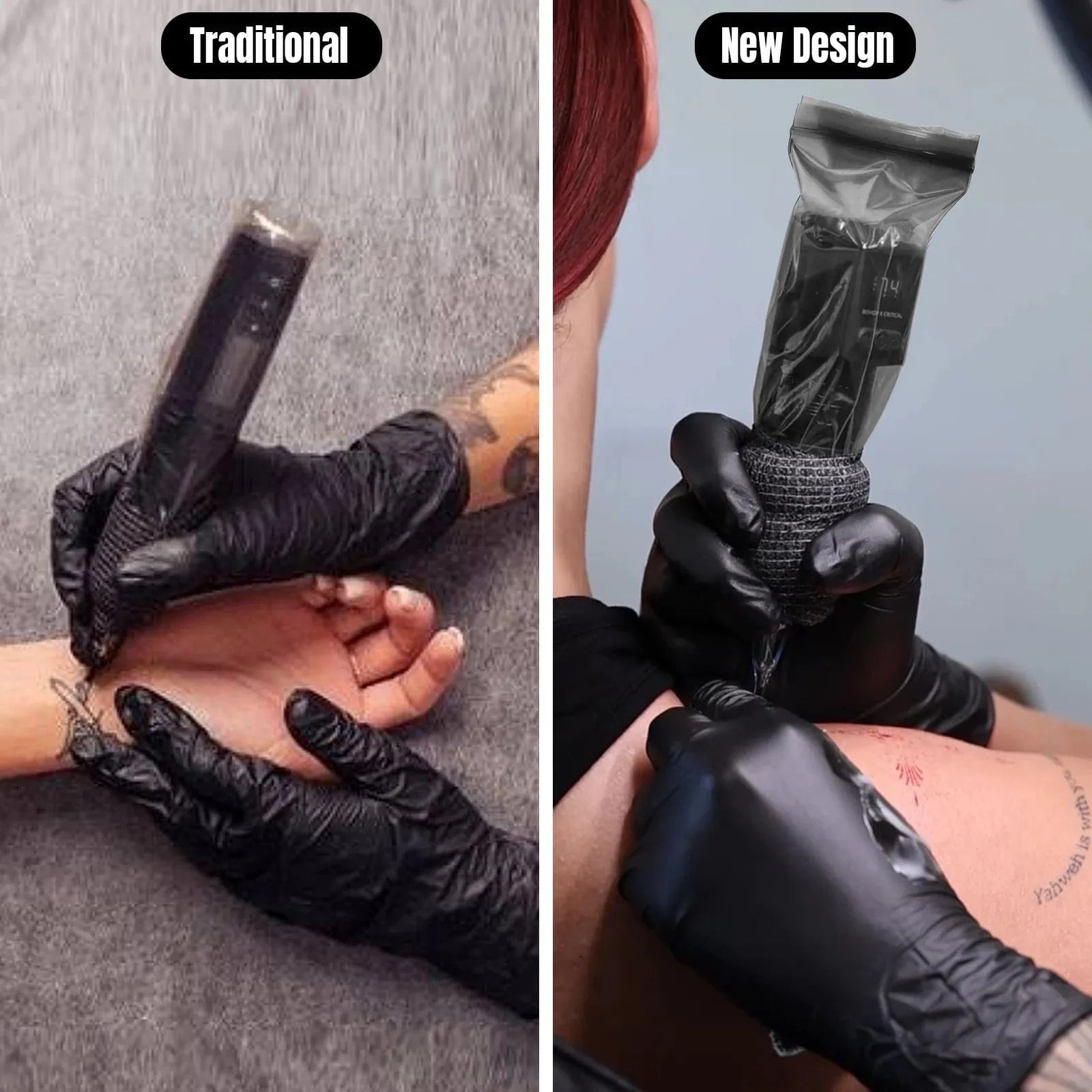 Sealable Tattoo Pen Covers Large,200pcs/Box 2.5''x 7.8''