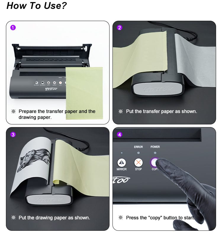 DISCOVER DEVICE® Tattoo Transfer Stencil Machine MT-200