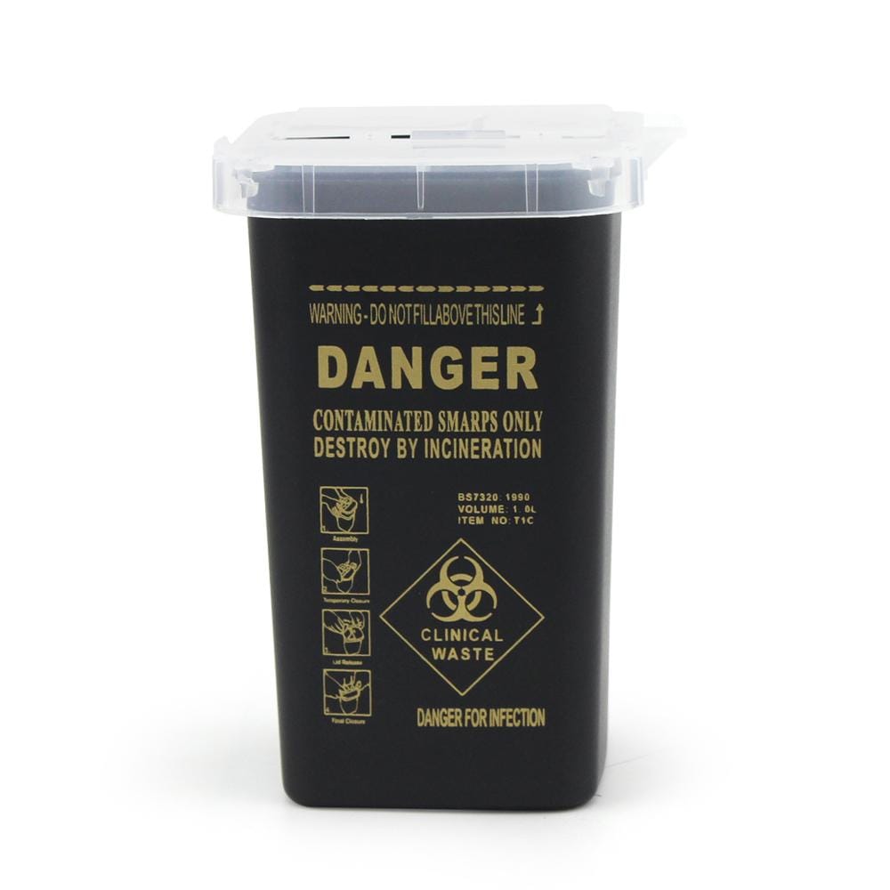 DISCOVER DEVICE® 1L Sharp Container Tattoo Needle Medical Waste Container 6pcs