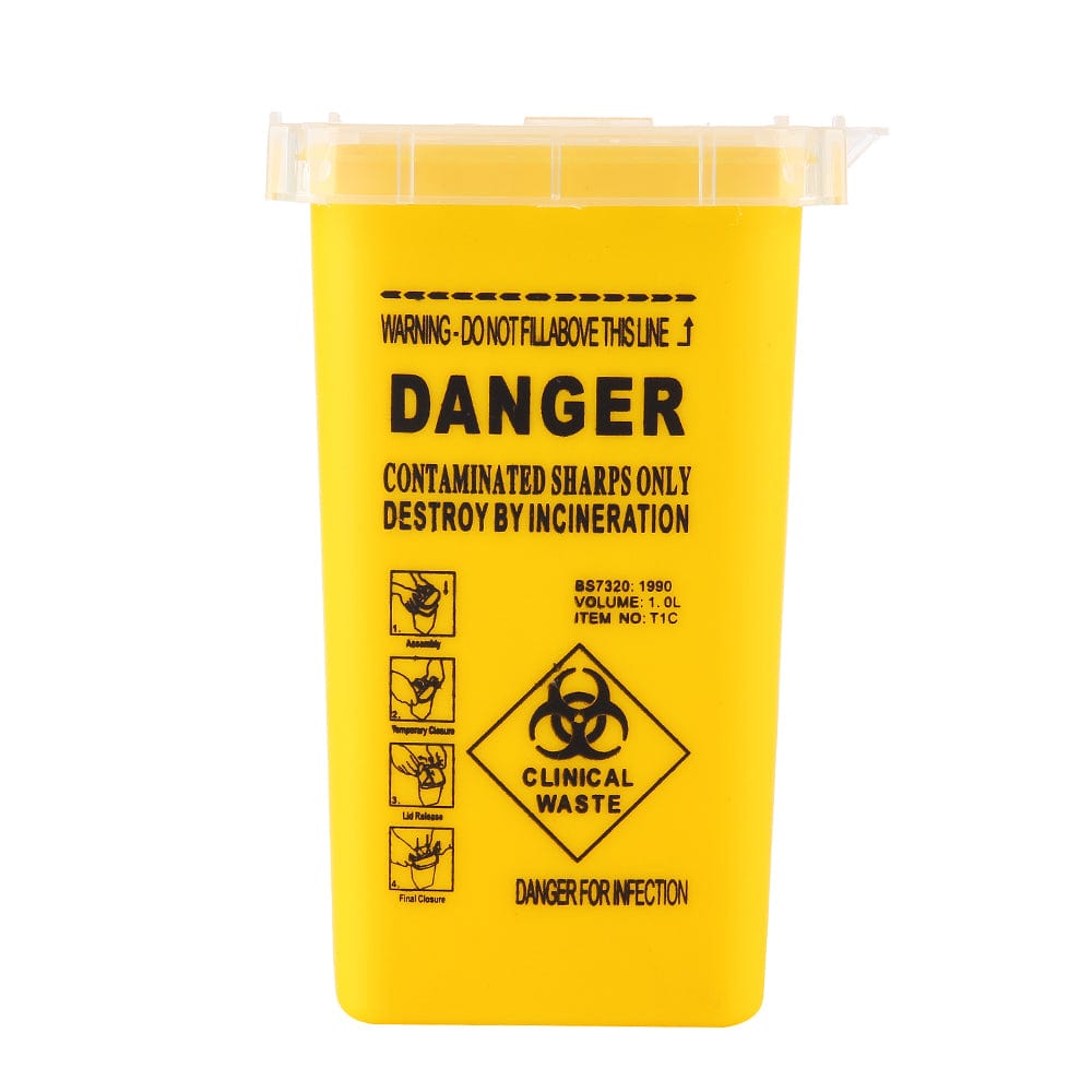 DISCOVER DEVICE® 1L Sharp Container Tattoo Needle Medical Waste Container 6pcs