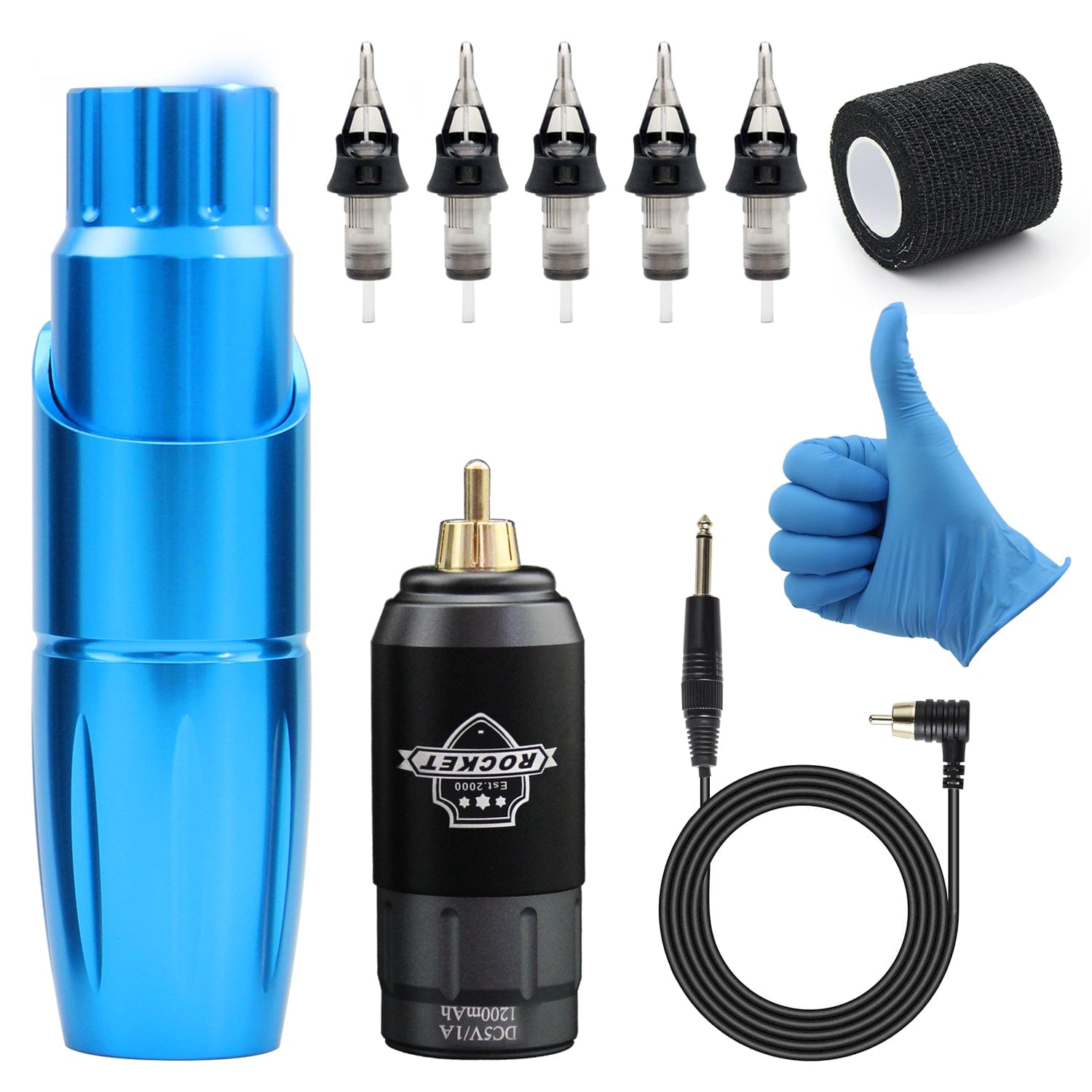 Denergy® Wireless Tattoo Machine Kit with Tattoo Battery