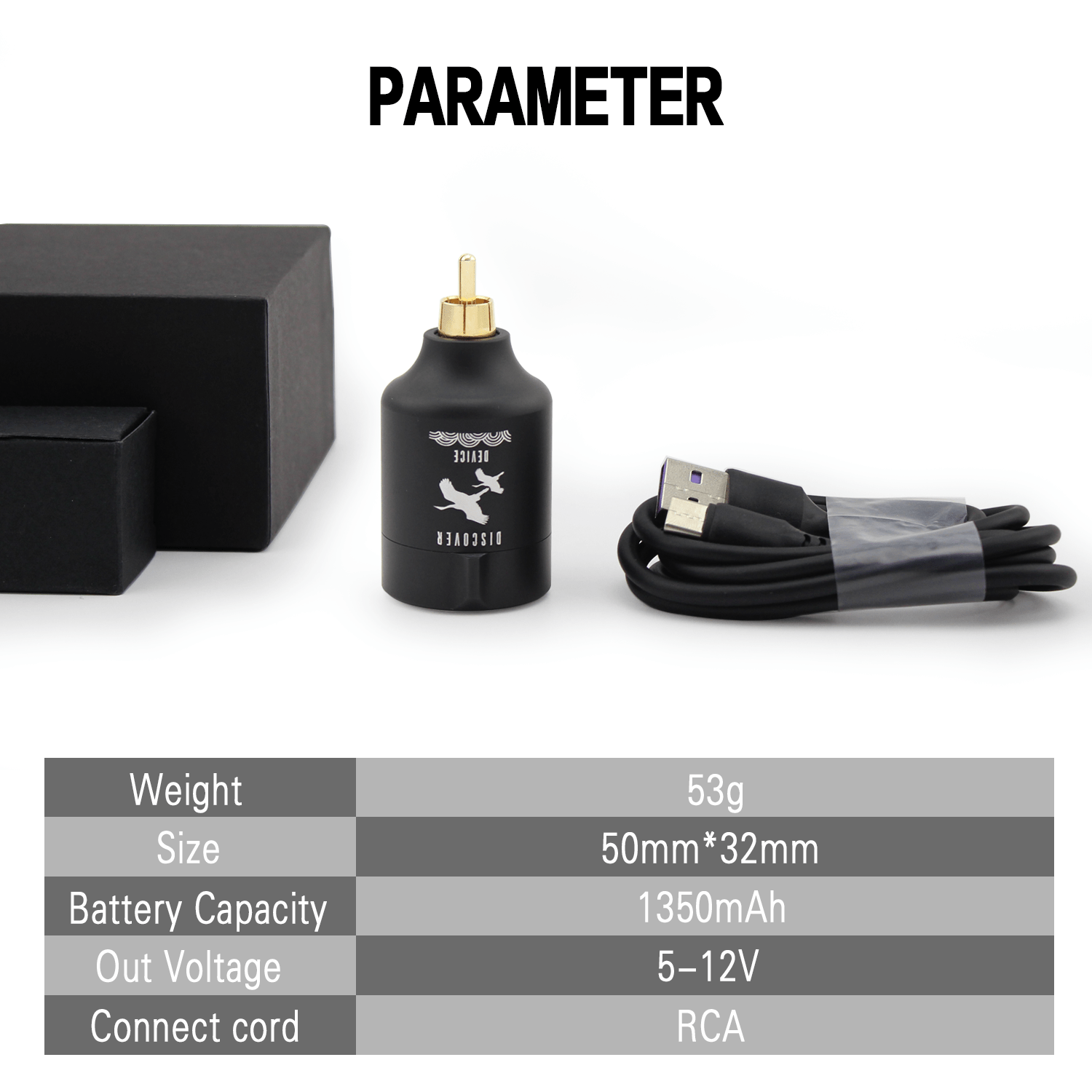 DISCOVER DEVICE® Tattoo Battery Wireless LCD 1350mAh