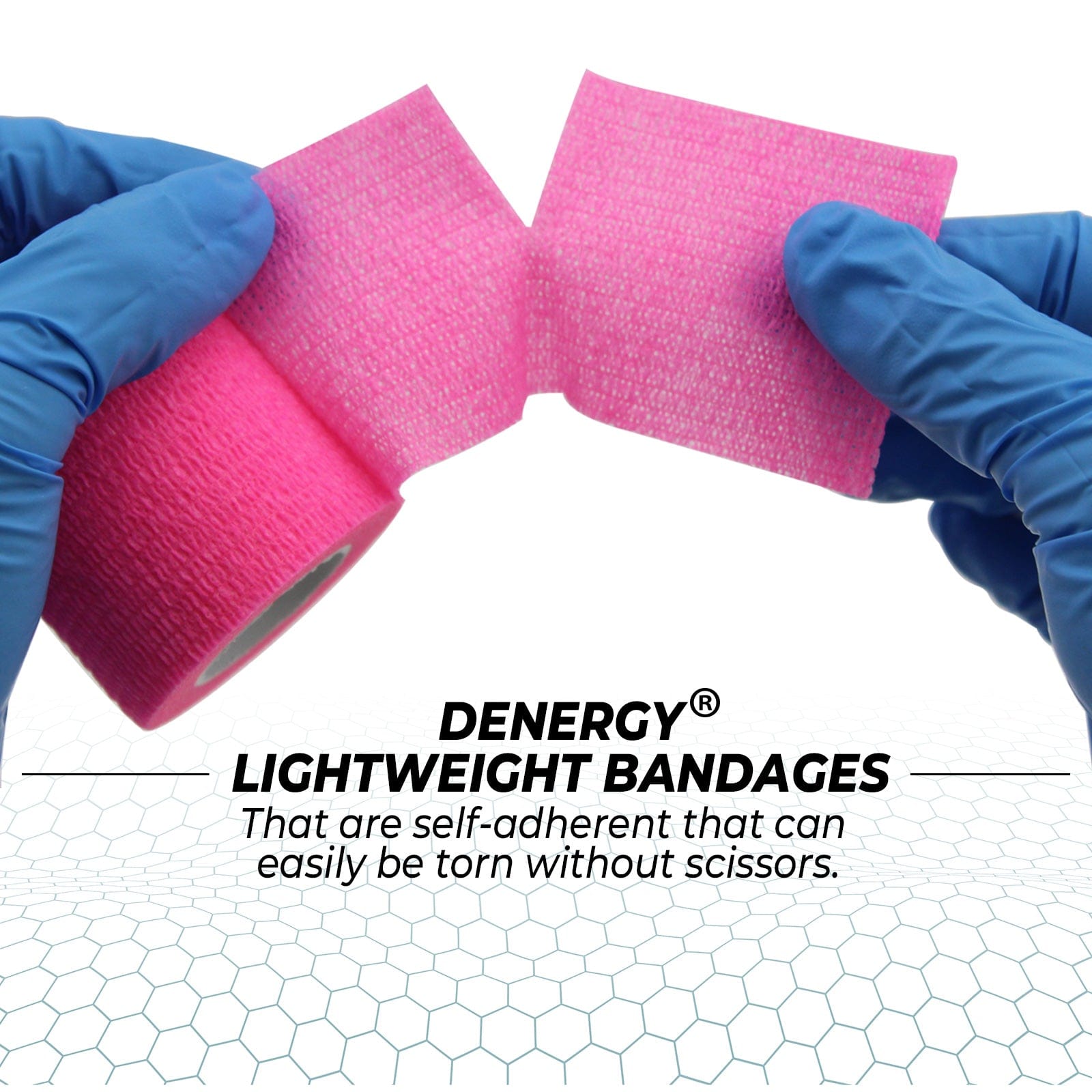 Denergy®-Tattoo Grip Cover Wrap Hot Pink 24pcs/Box × 2