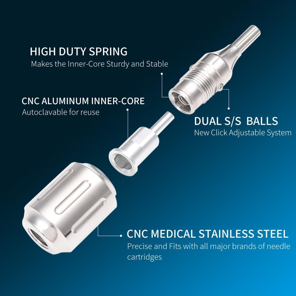 DISCOVER DEVICE® Heavy 316L Stainless Steel Tattoo Cartridge Grip