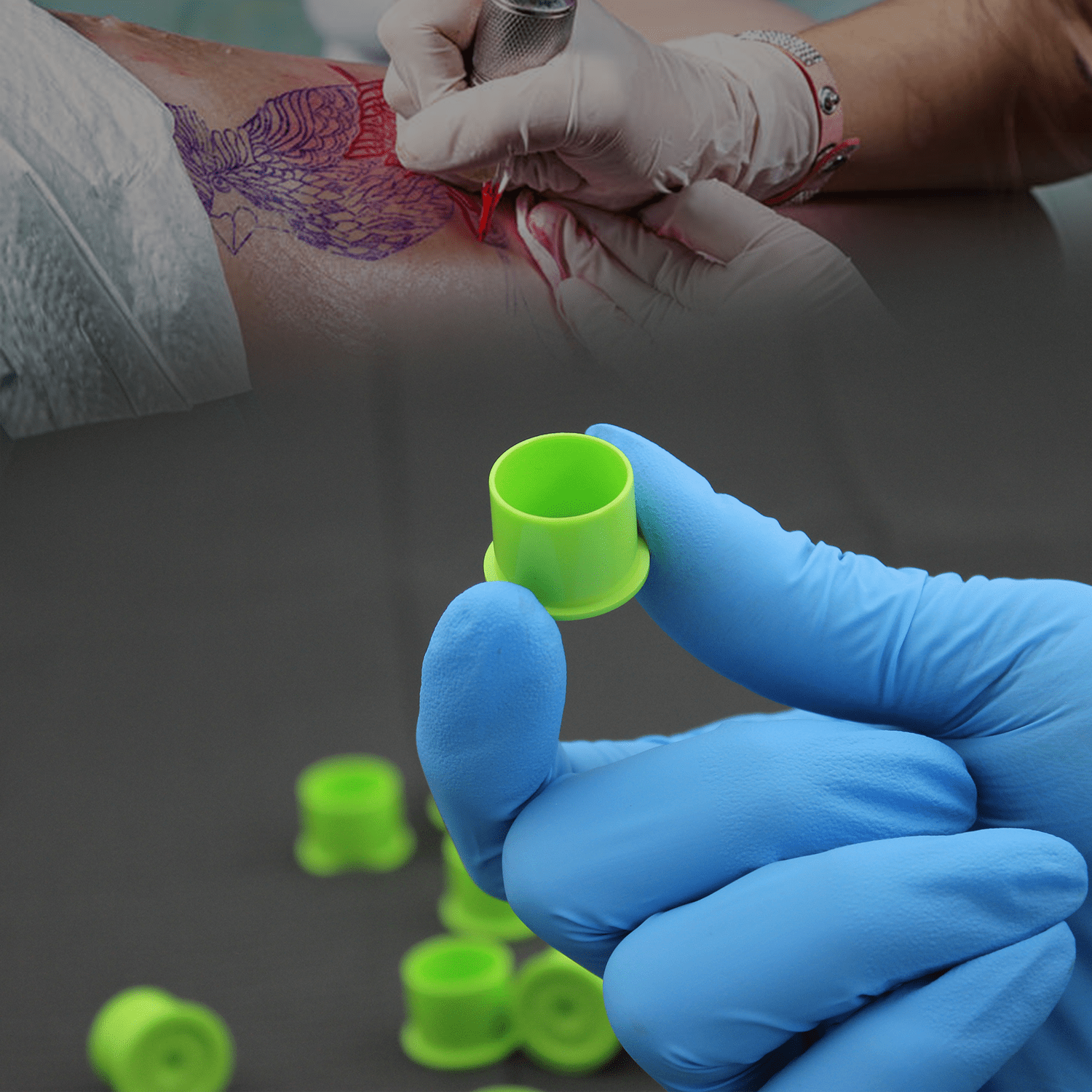 DISCOVER DEVICE® Tattoo Ink Cups Biodegradable #11 #13 #17 #25