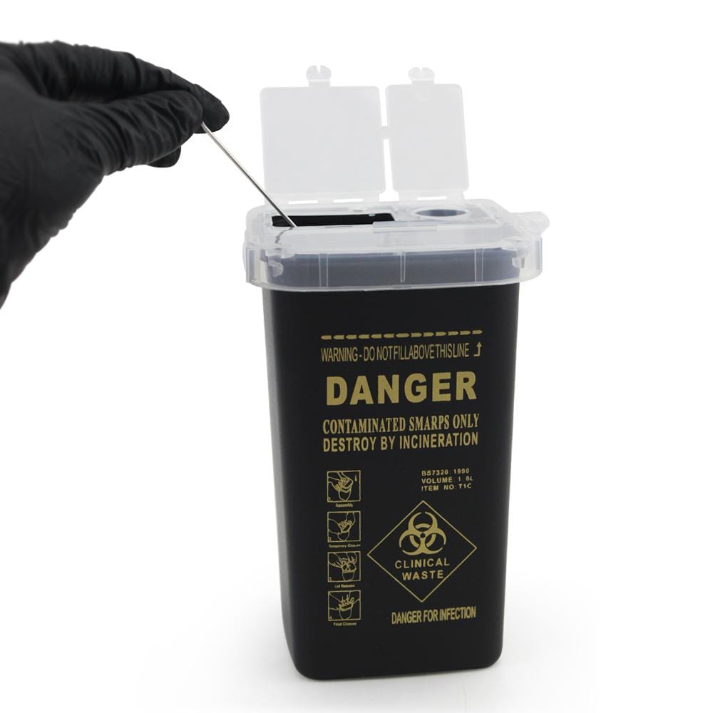 DISCOVER DEVICE® 1L Sharp Container Tattoo Needle Medical Waste Container 6pcs