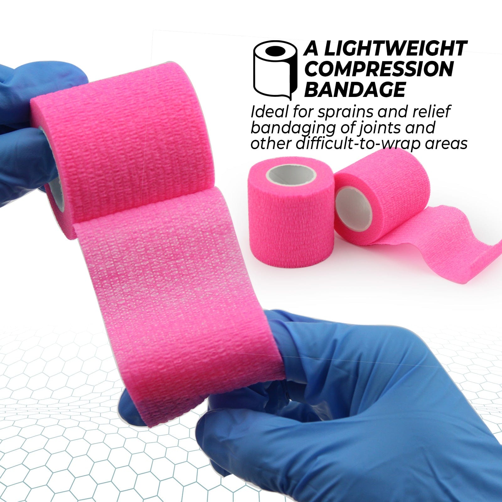 Denergy®-Tattoo Grip Cover Wrap Hot Pink 24pcs/Box × 2