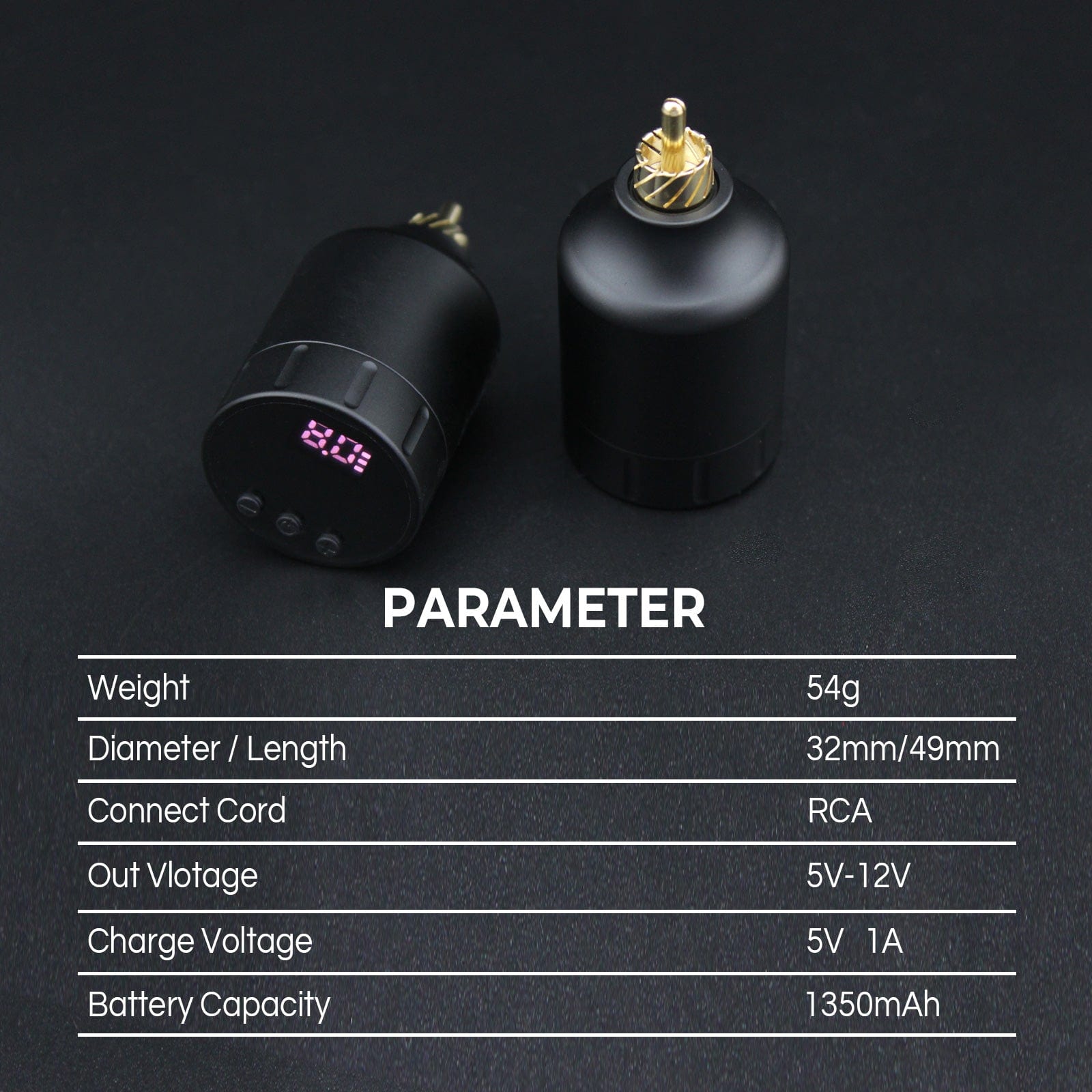 DISCOVER DEVICE® 1350mAh Tattoo Pen Battery RCA Wirseless