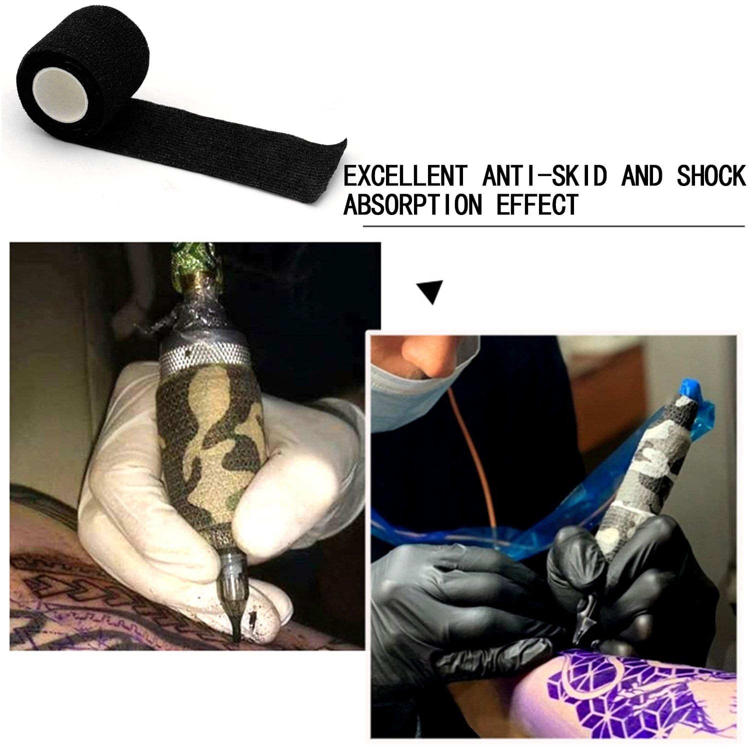 DISCOVER DEVICE®  Camouflage CO Tattoo Grip Cover Wrap-24Roll