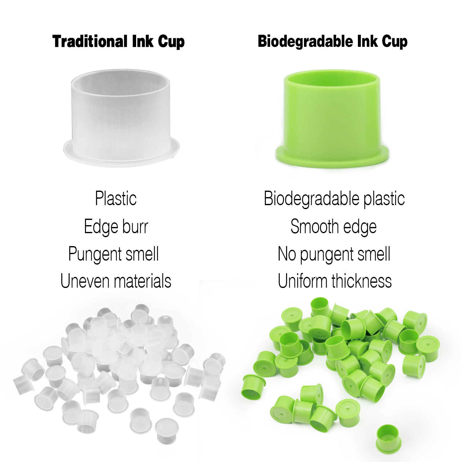 DISCOVER DEVICE® Tattoo Ink Cups Biodegradable #11 #13 #17 #25