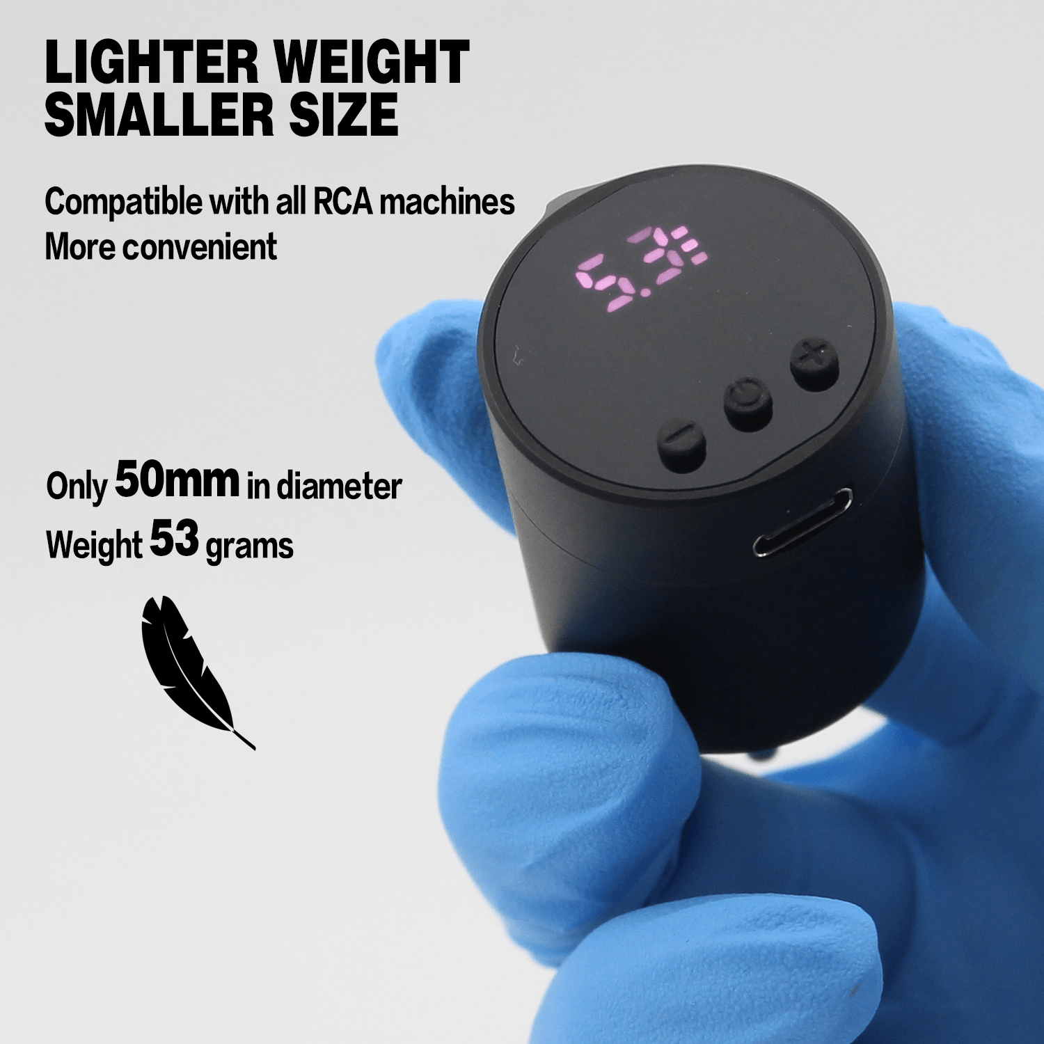 DISCOVER DEVICE® Tattoo Battery Wireless LCD 1350mAh