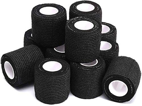 Denergy® Tattoo Grip Cover Wrap 24 Rolls Black
