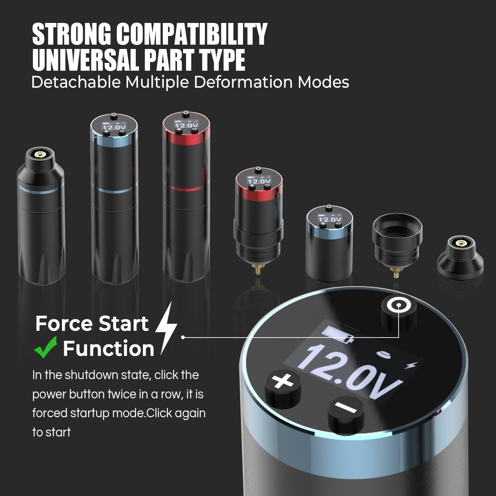 DISCOVER DEVICE® EM7 Wireless Tattoo Machine 3.5mm/4.0mm Stroke