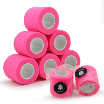 Denergy®-Tattoo Grip Cover Wrap Hot Pink 24pcs/Box × 2
