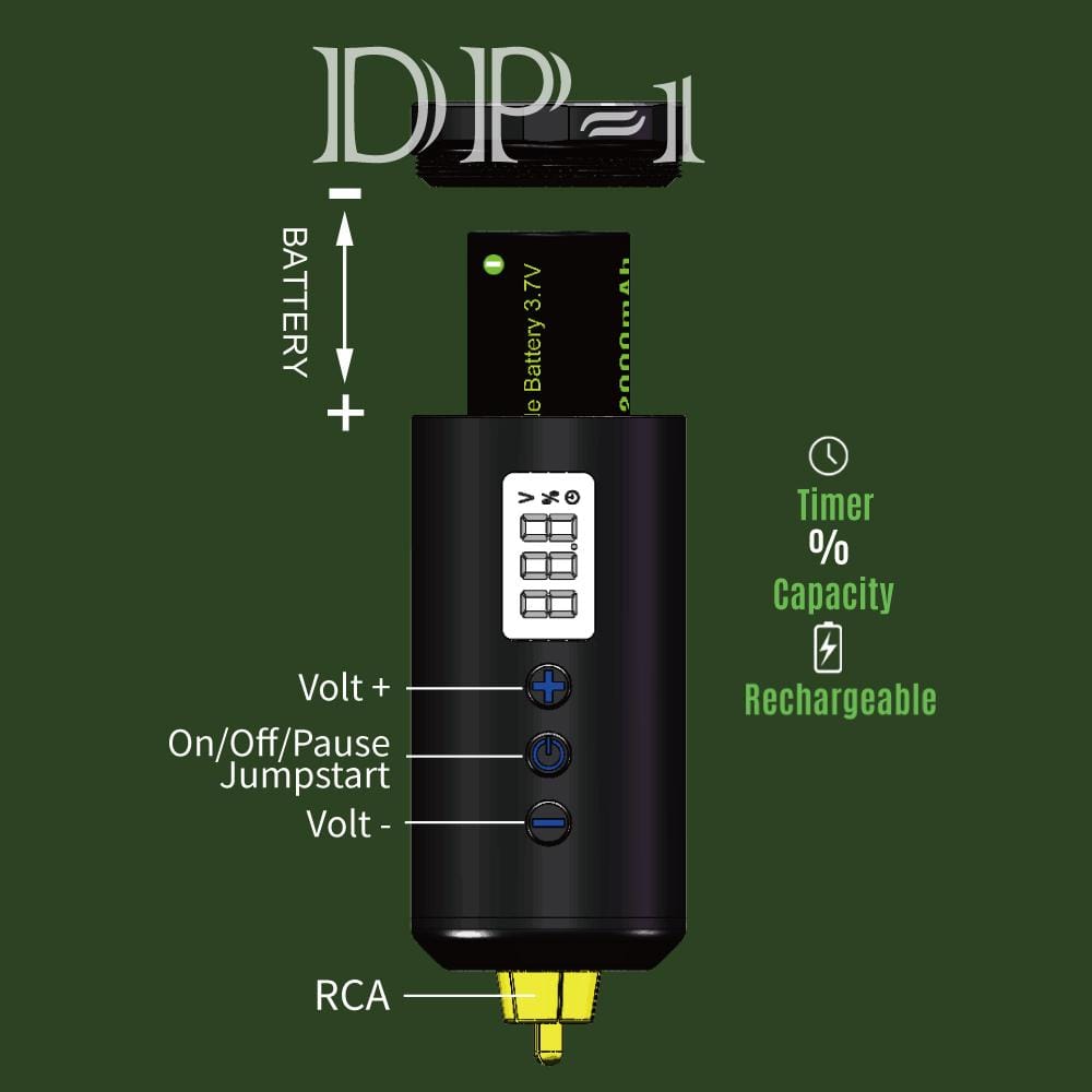 DISCOVER DEVICE® Wireless Tattoo Power Supply Replaceable