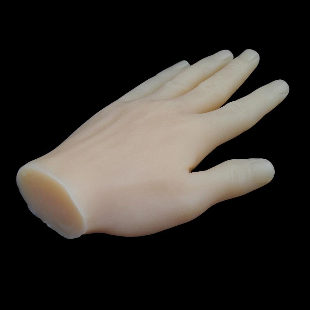 DISCOVER DEVICE® Realistic Lifesize Silicone Hand Male Model Fake Tattoo Skin