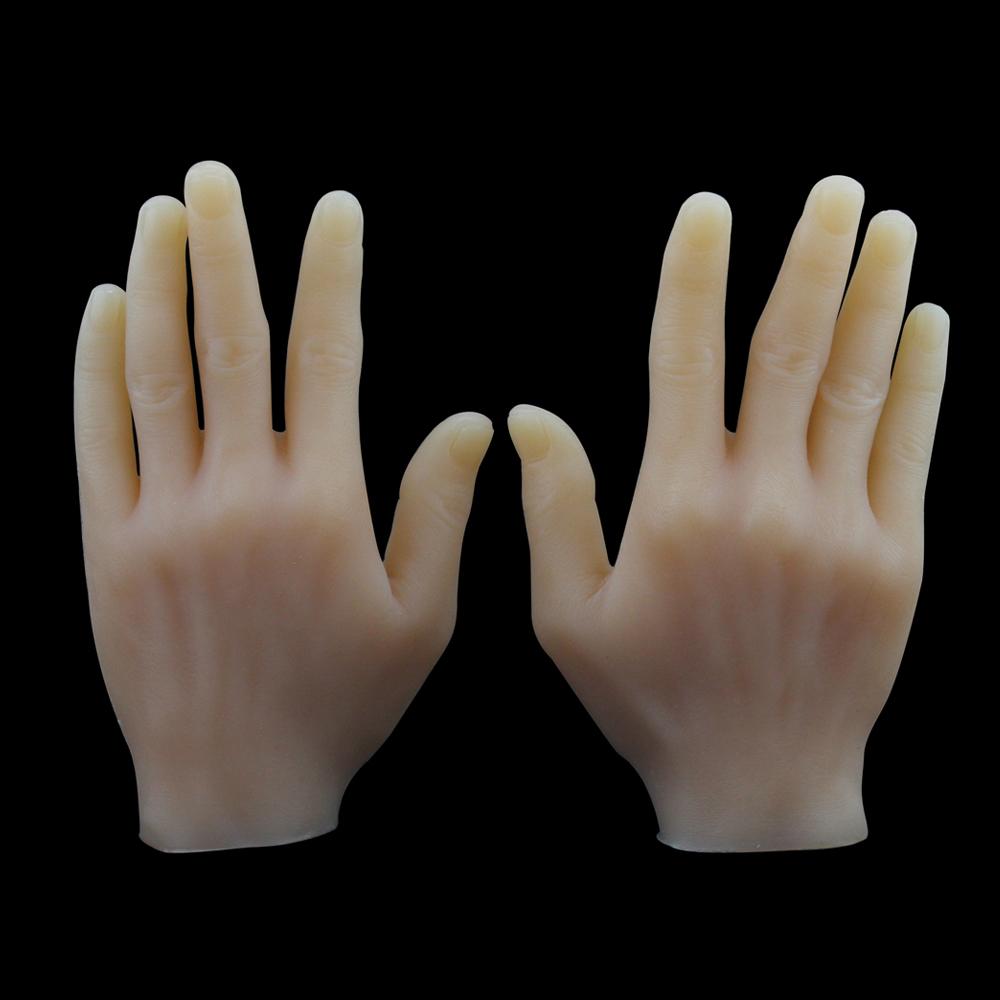 DISCOVER DEVICE® Realistic Lifesize Silicone Hand Male Model Fake Tattoo Skin