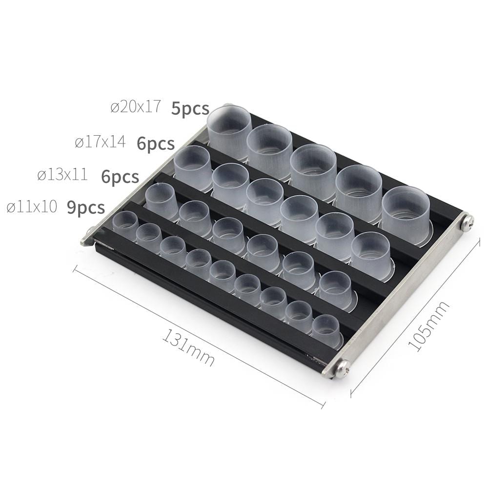 Premium Stable & Sturdy Aluminum Tray for #11 - #13 - #17 - #20 Tattoo Ink Cap x 3PCS