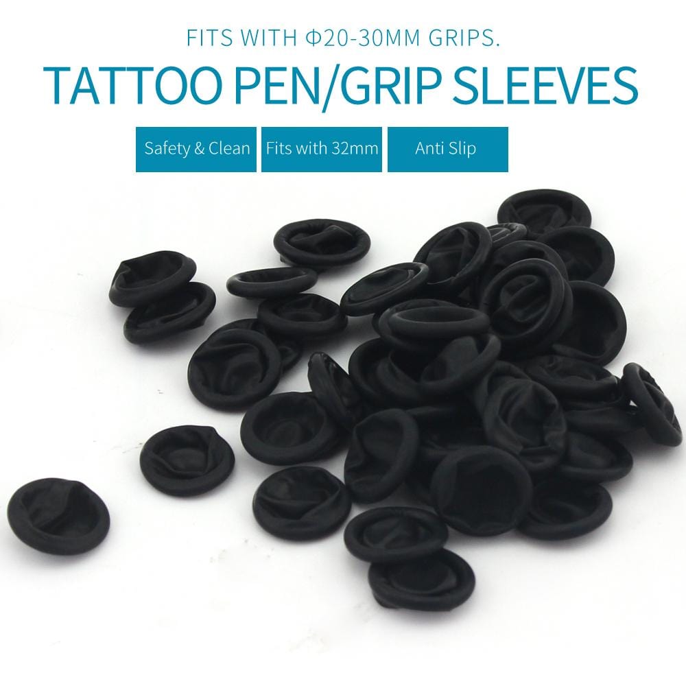 DISCOVER DEVICE® Premium Natural Rubber Sleeves ×3box for Tattoo Pen Machine Tattoo Grip ×3box