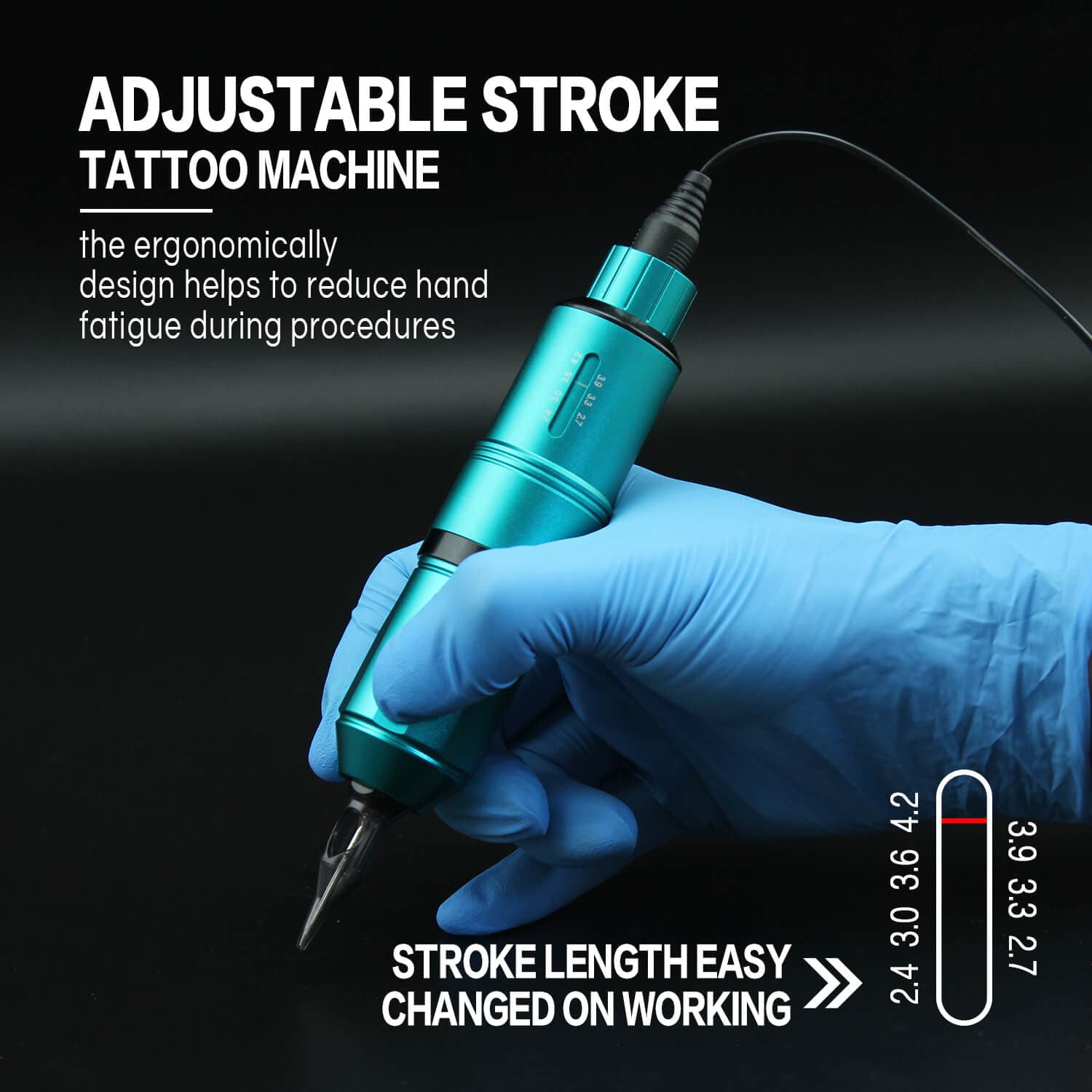 DISCOVER DEVICE® DF Adjustable Stroke Tattoo Machine Kit Mix Cartridges