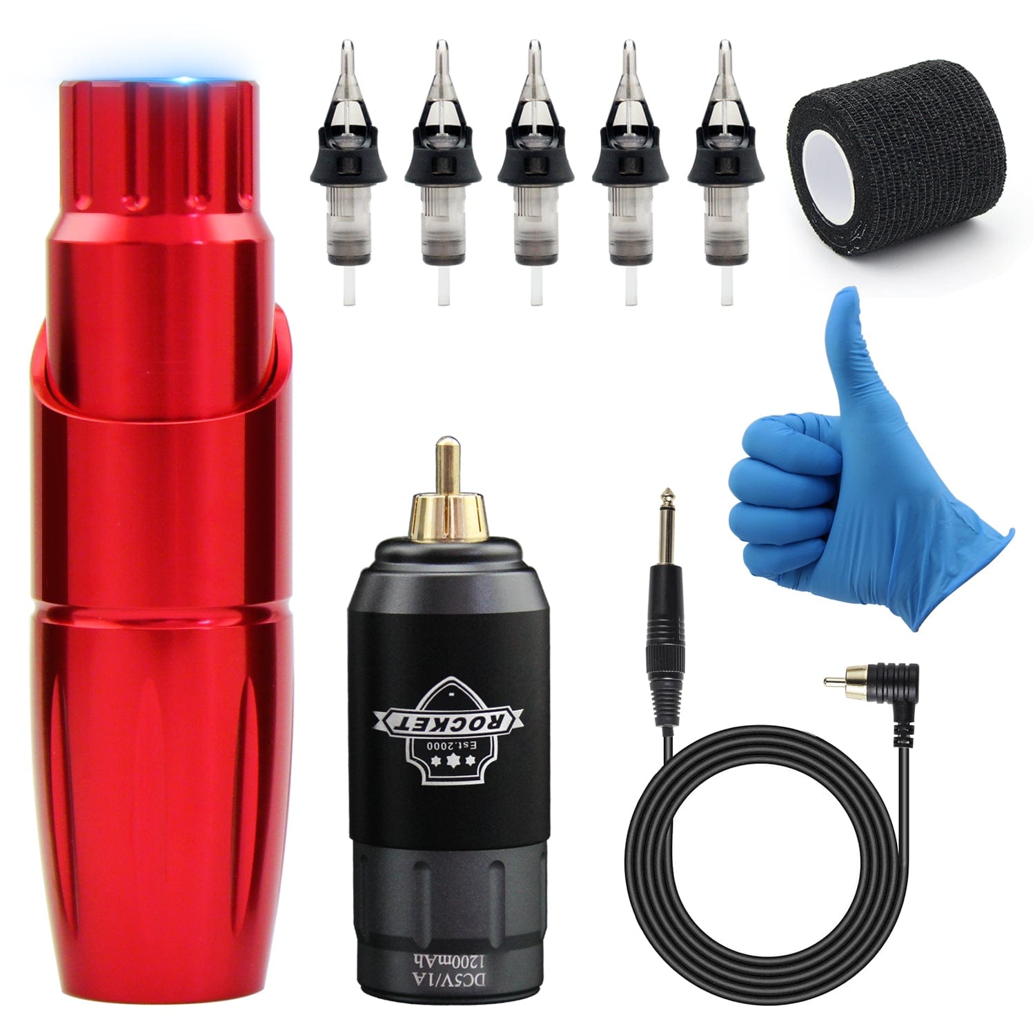 Denergy® Wireless Tattoo Machine Kit with Tattoo Battery