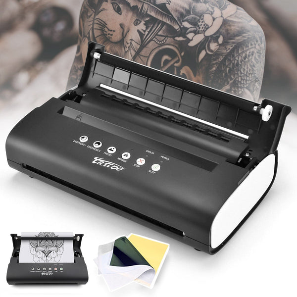 Tattoo Stencil Printer Bluetooth Wireless Tattoo Transfer Stencil Printer,  Tattoo Transfer Thermal Copier With 5pcs Transfer Paper,tattoo Machine Kit