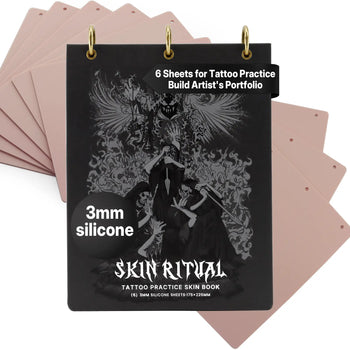 SkinRitual Tattoo Practice Skins Book, 3mm Blank 8.91 x 6.92"