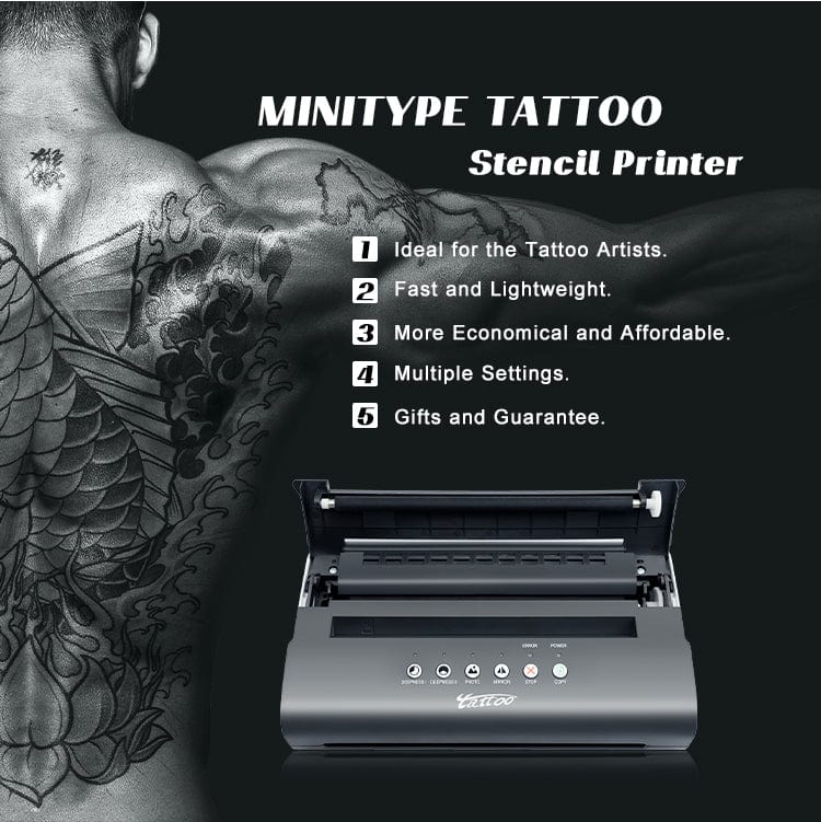 Mini Thermal Tattoo Transfer Copier Clear Patterns Tattoo Transfer Printer  With