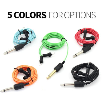 3.5mm 6.35mm To Rca Tattoo Clip Connector Mono Jack Audio Cable